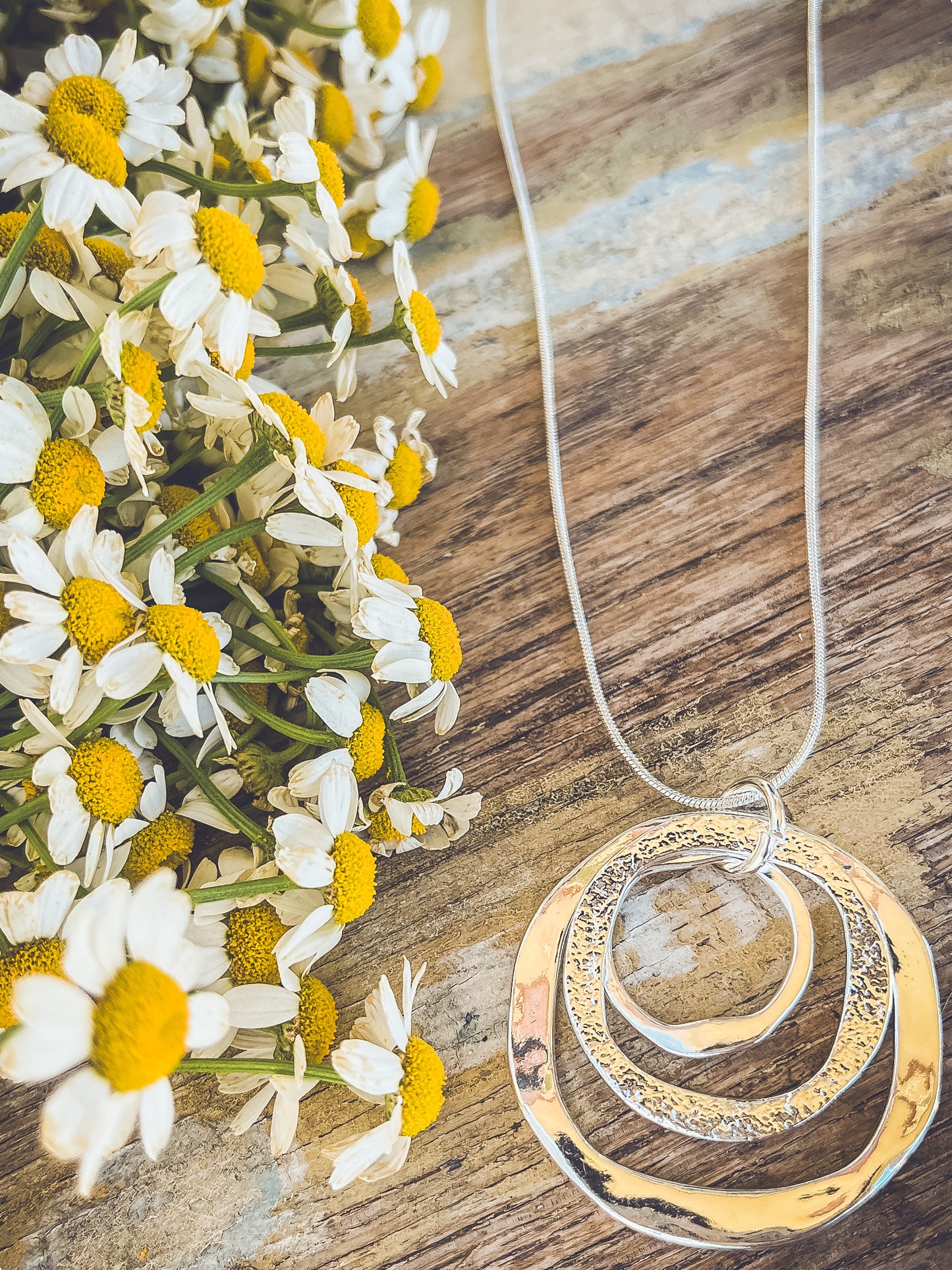 Beautiful Boho Silver Pendant Necklace