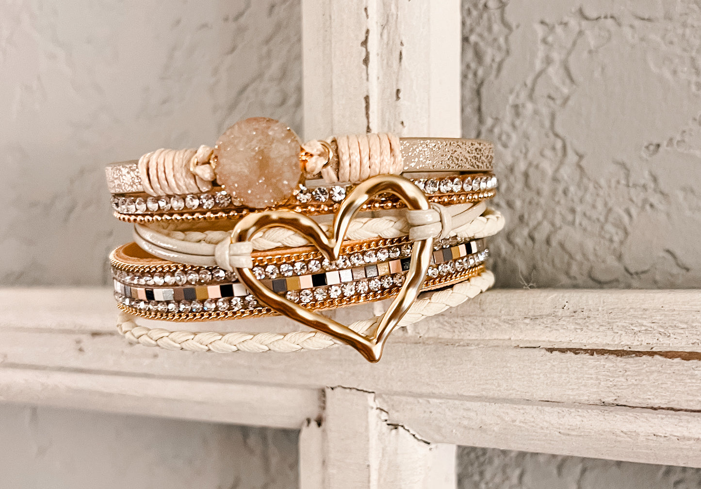 Beautiful Heart Leather Bracelet