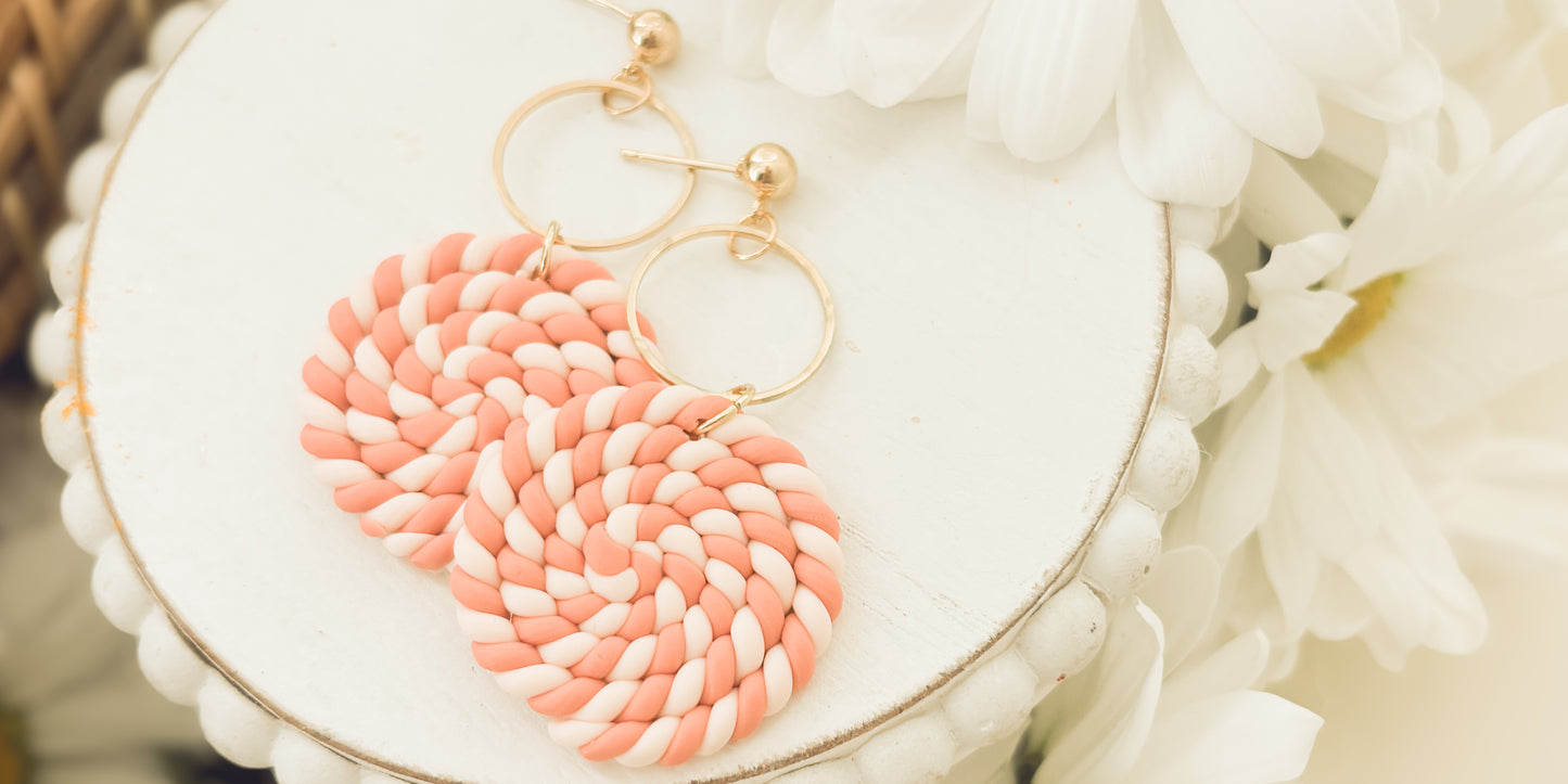 Beautiful Clay Twist Earrings