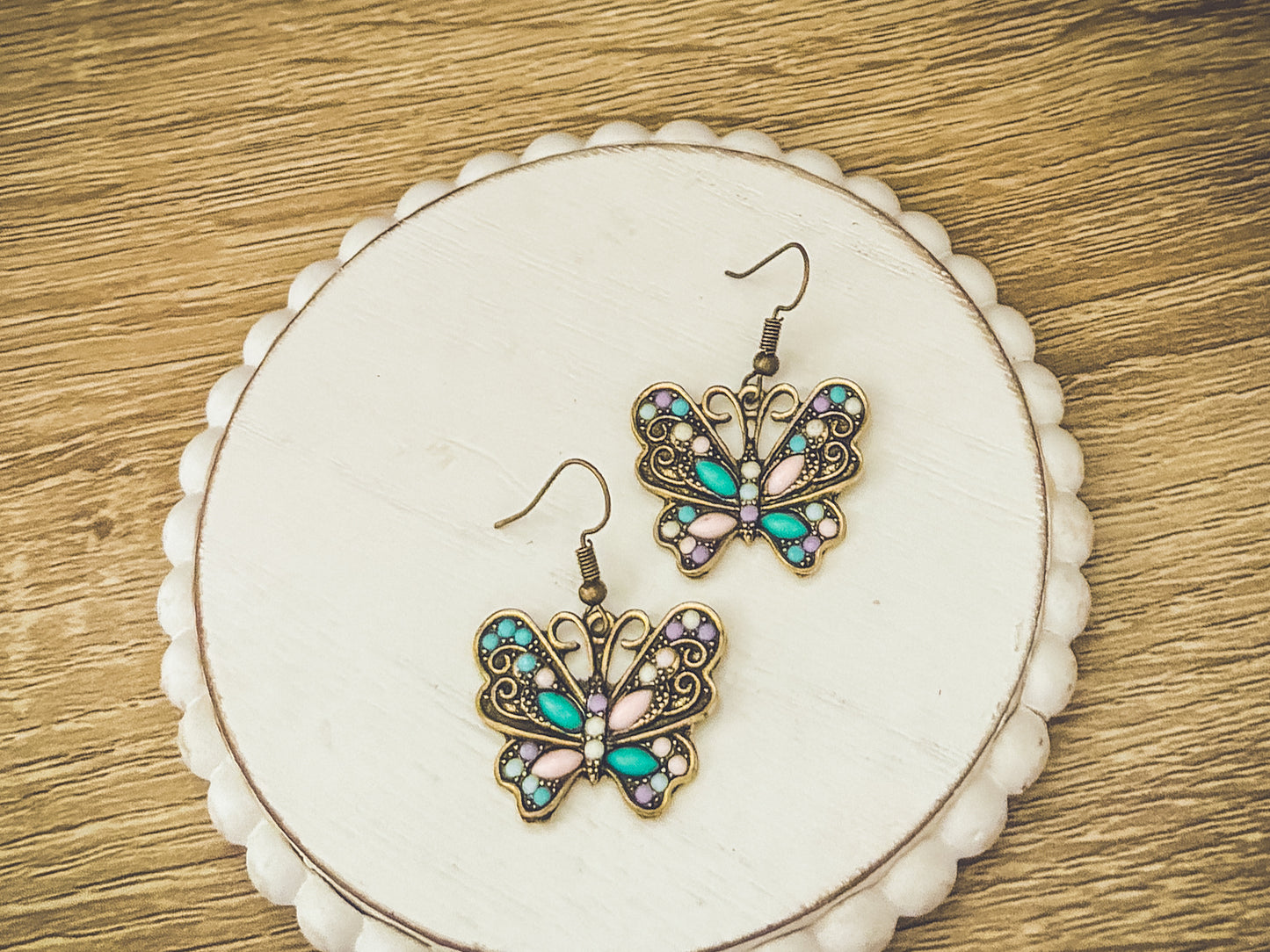 Beautiful Vintage Inspired Butterfly Earrings