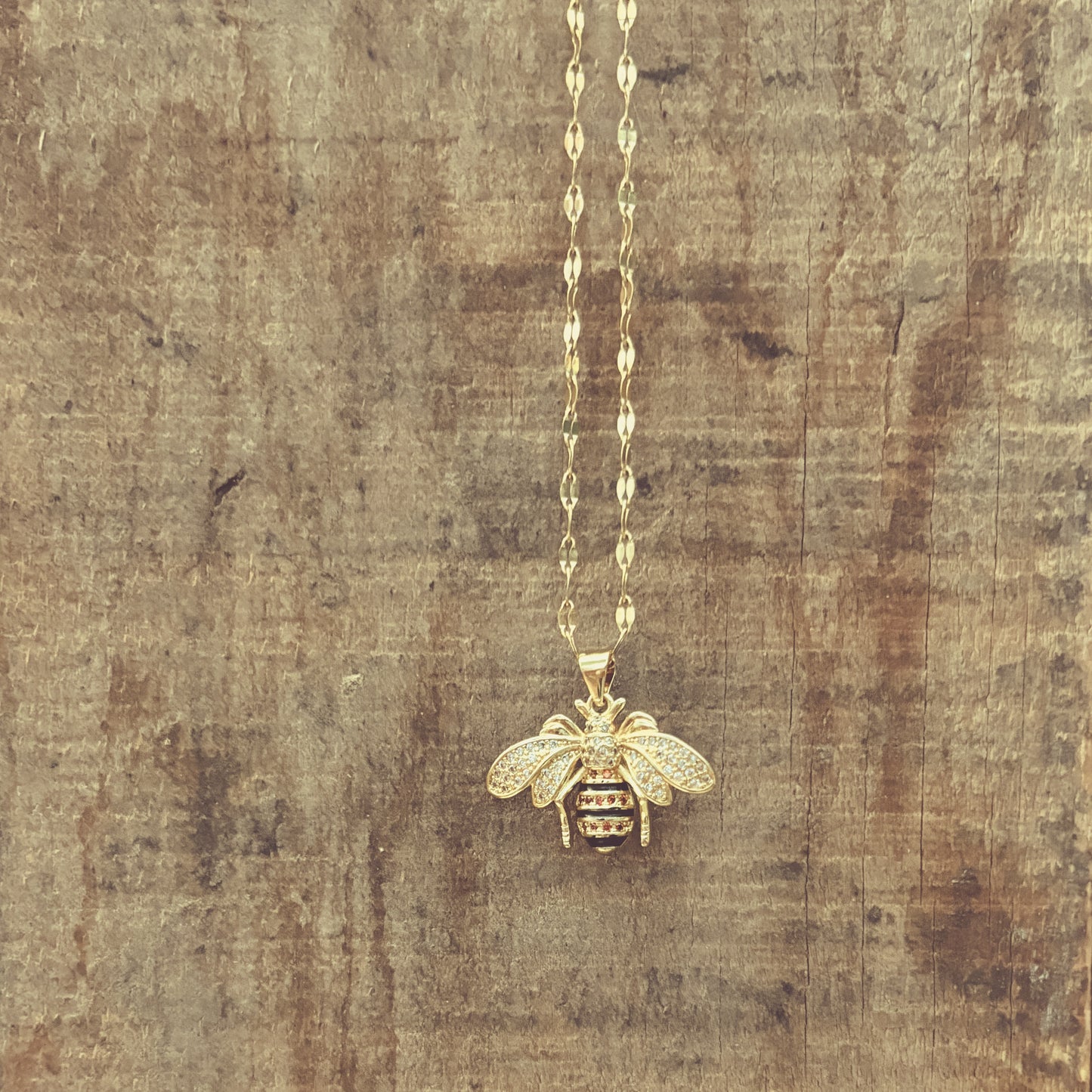 Beautiful Gold Bumble Bee Necklace