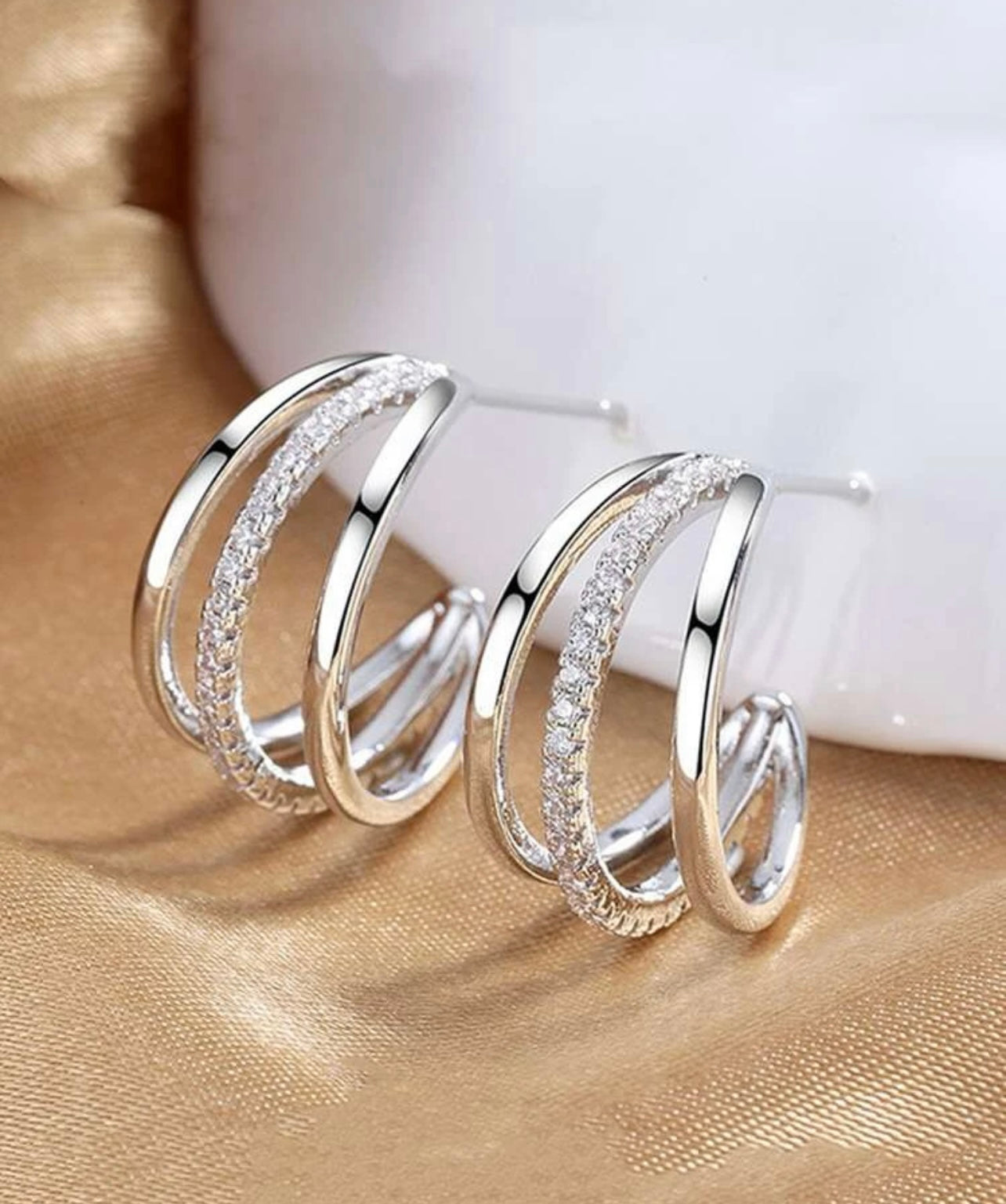 The Everyday Crystal Hoop Hug Earrings