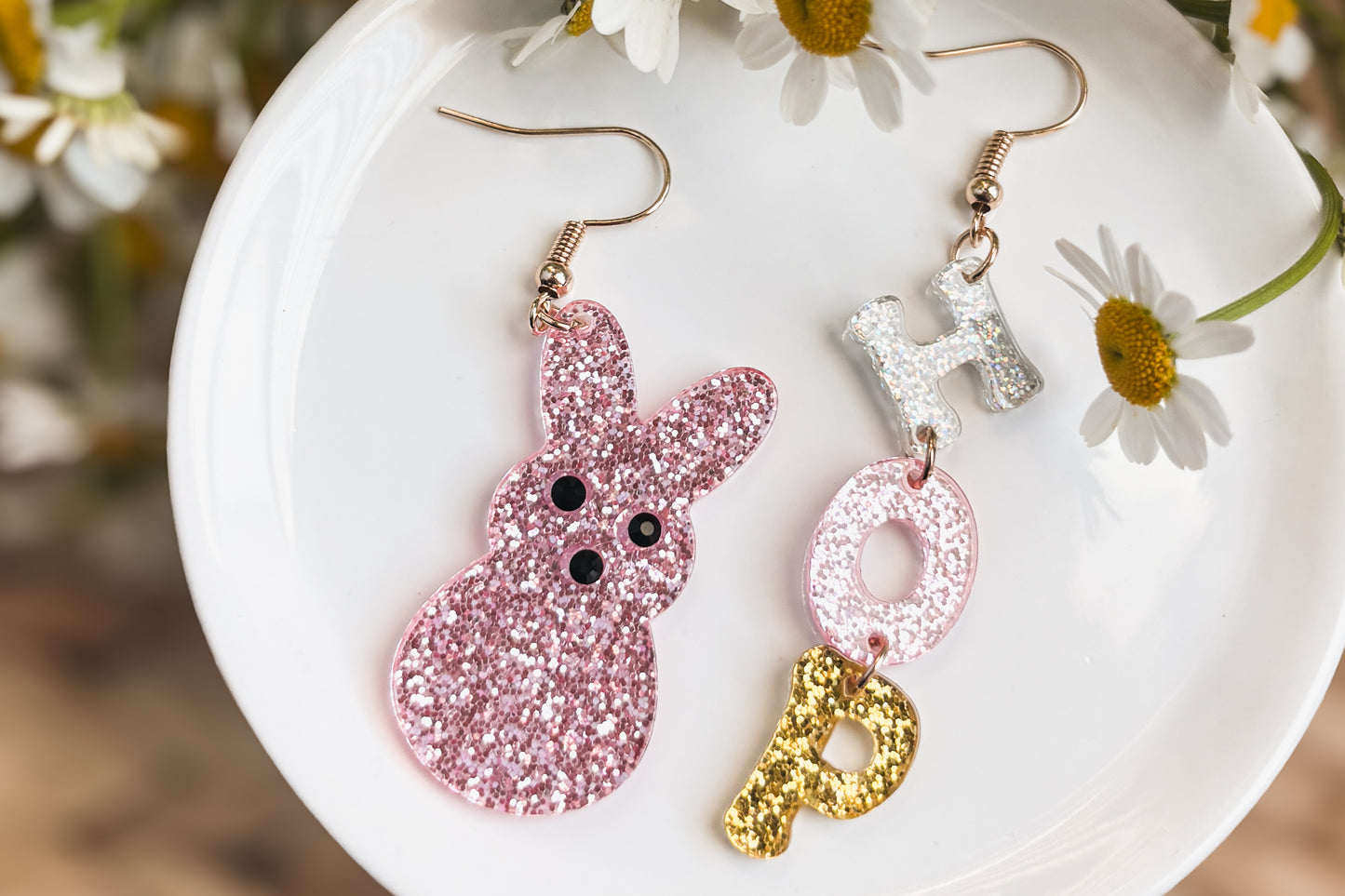 Adorable Acrylic Bunny Hop Earrings