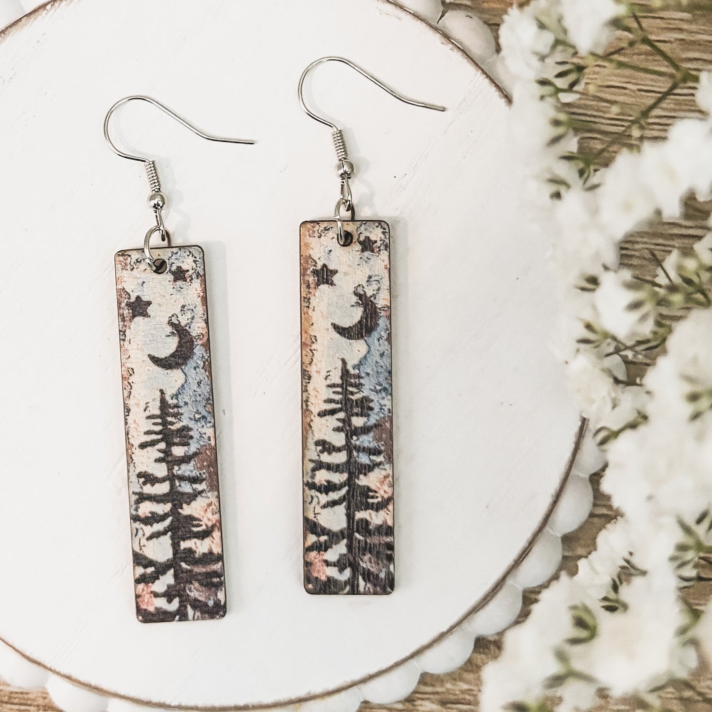 Beautiful Starry Night Drop Earrings