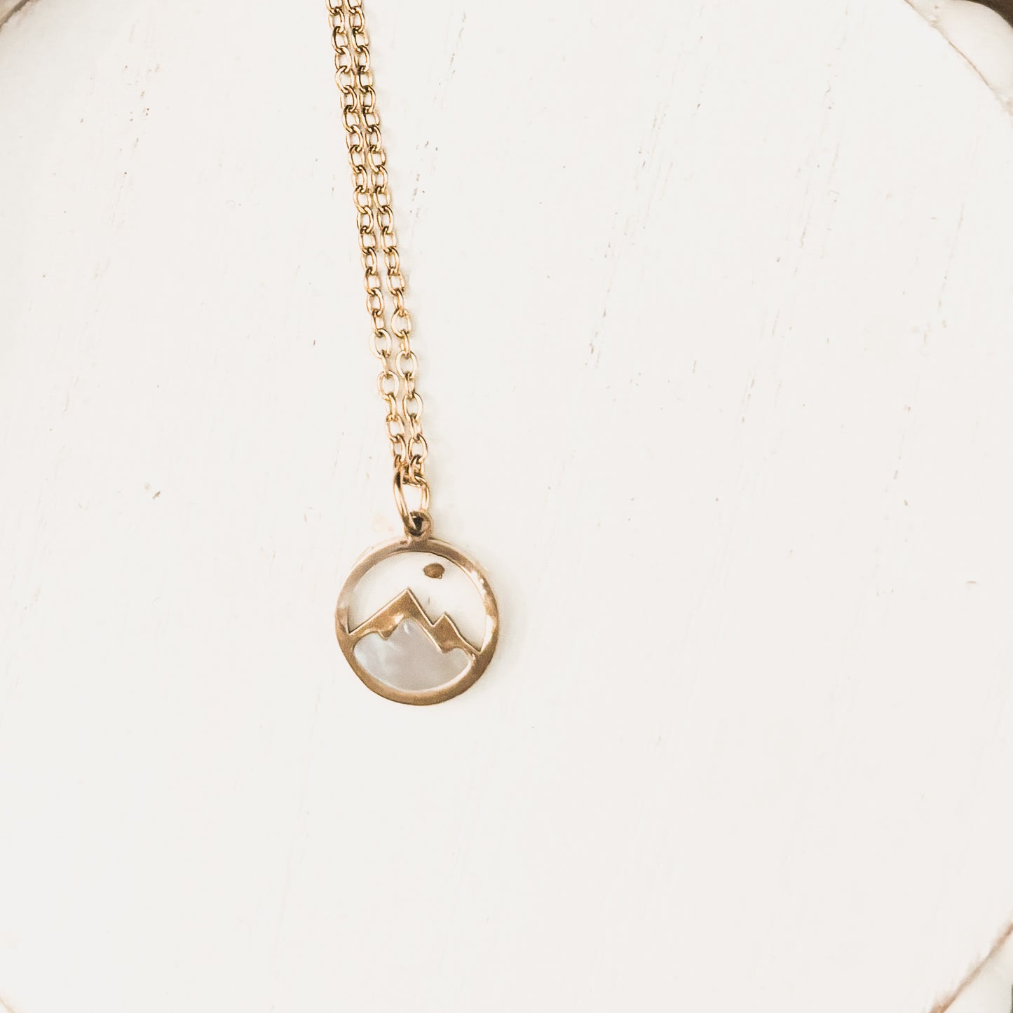 Beautiful Gold or Silver Mountain and Mustard Seed Faith Necklace