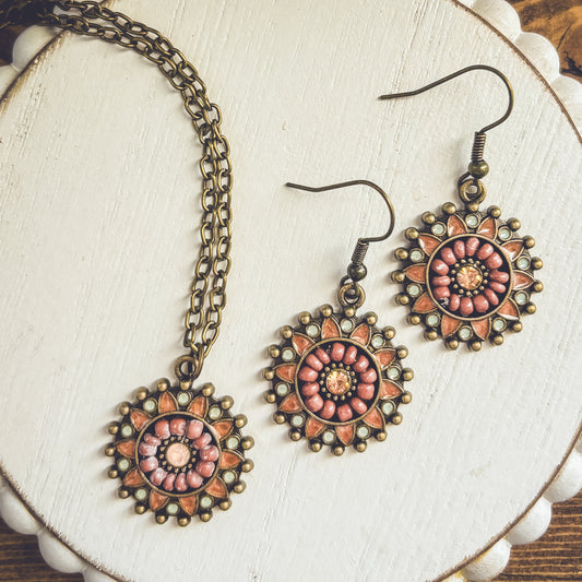 Beautiful Boho Necklace and Earring Set