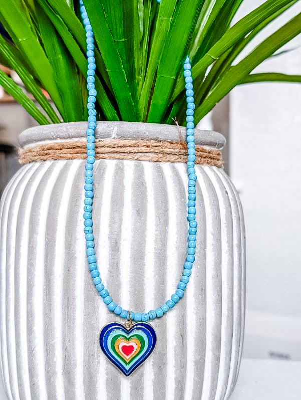 Beautiful Turquoise Heart Necklace