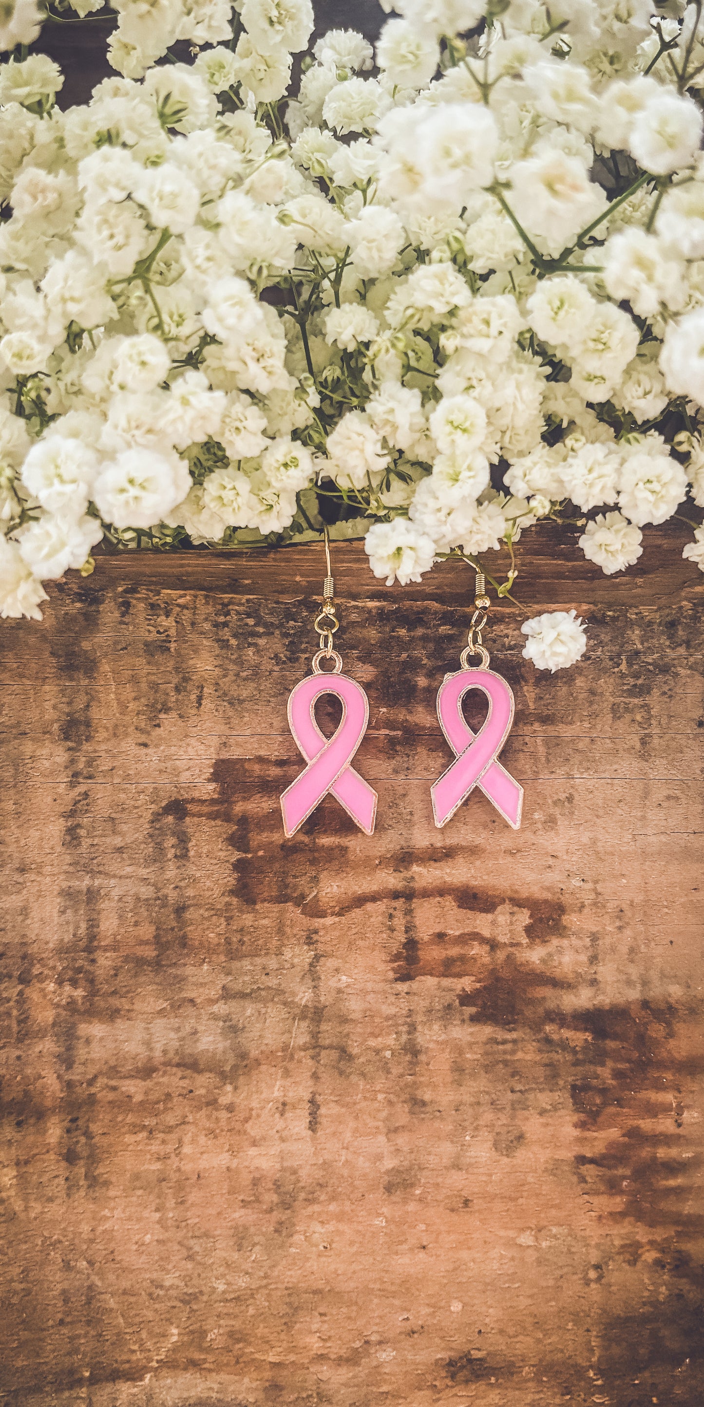 Beautiful Pink Ribbon Earrings (Dark or Light)