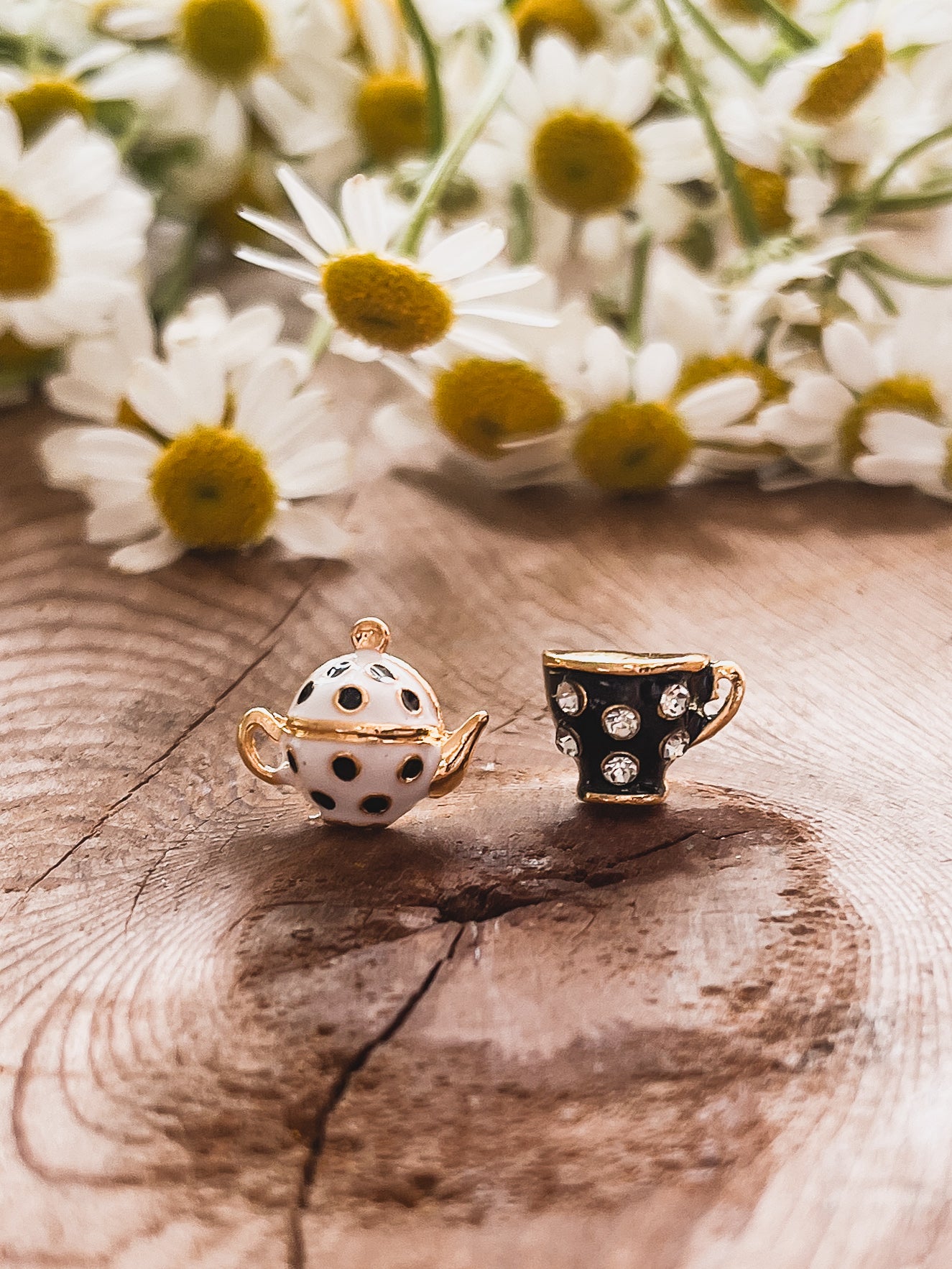 Adorable Teacup and Pot Stud Earrings