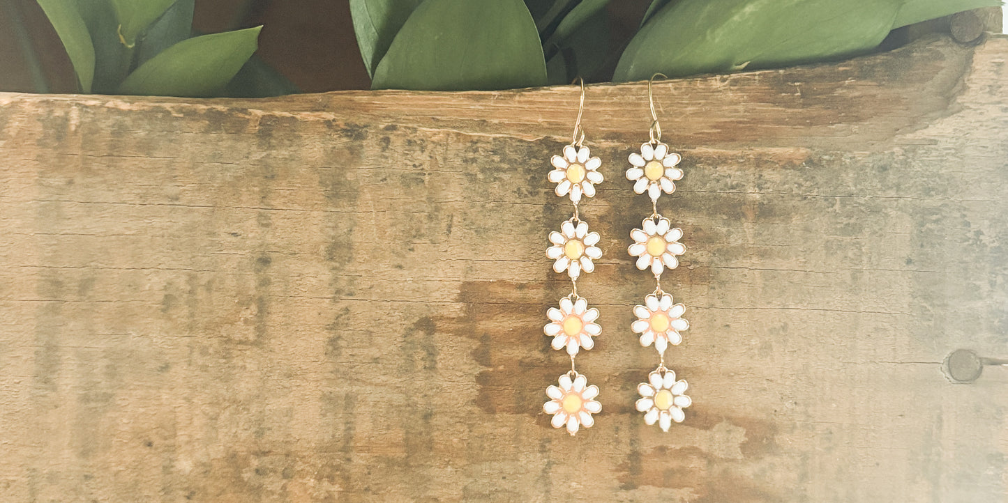 Beautiful Gold Daisy Earrings