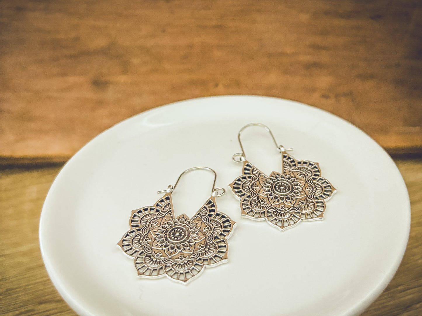 Beautiful Gold or Silver Manadala Earrings