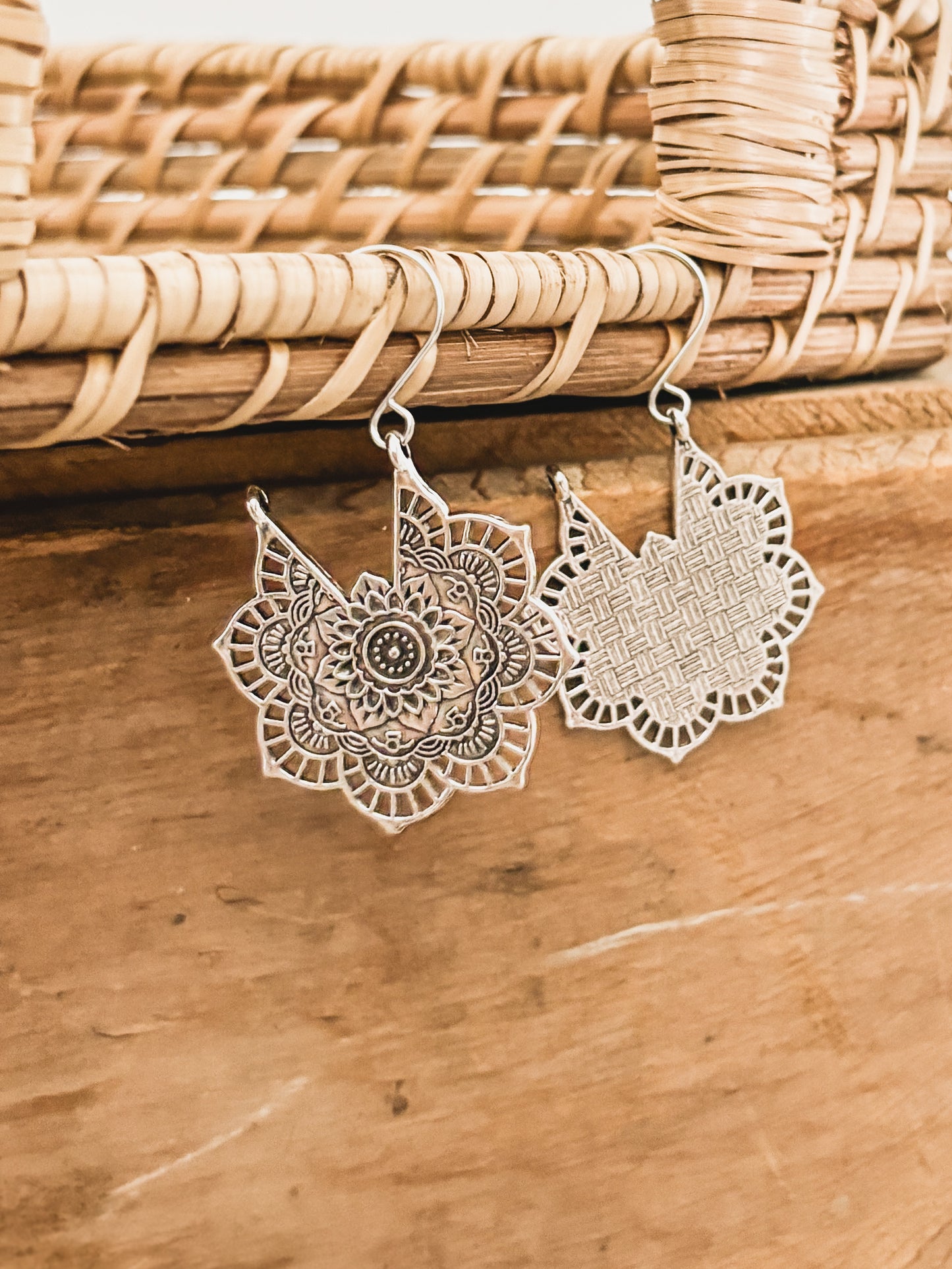 Beautiful Gold or Silver Manadala Earrings