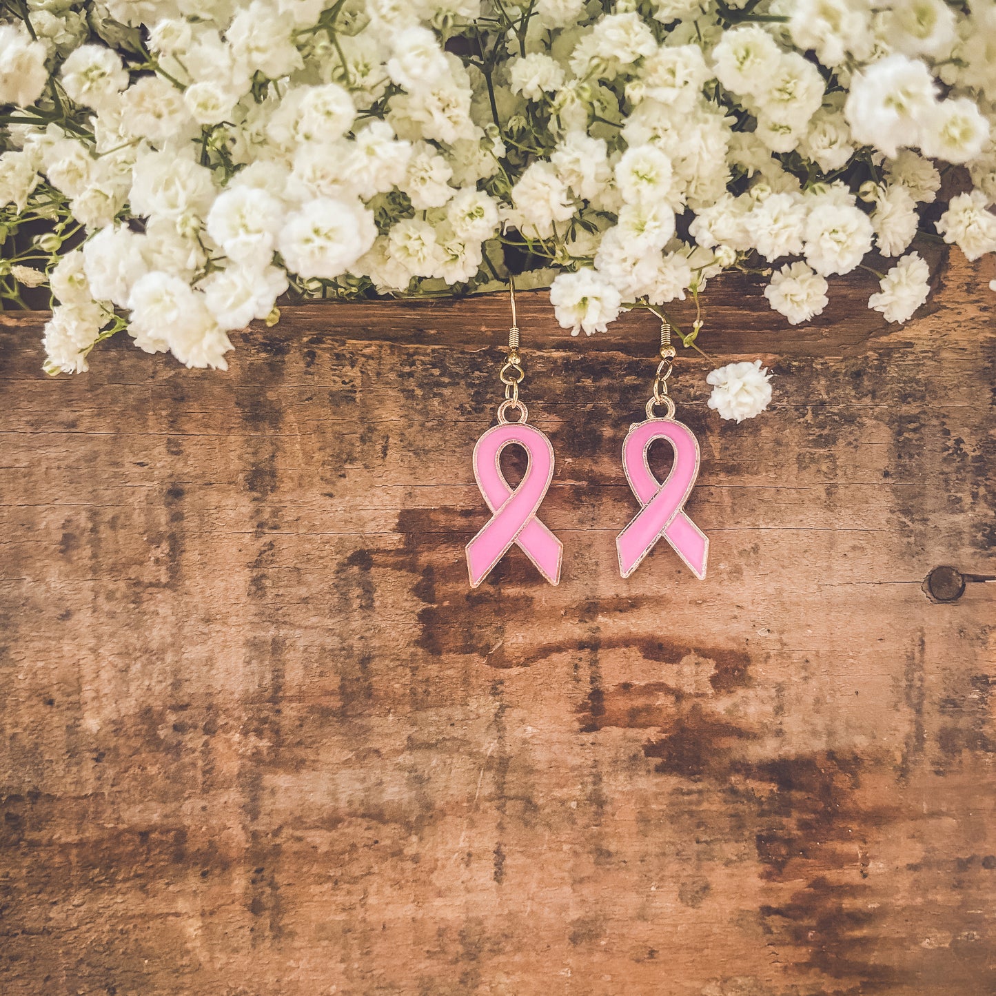 Beautiful Pink Ribbon Earrings (Dark or Light)