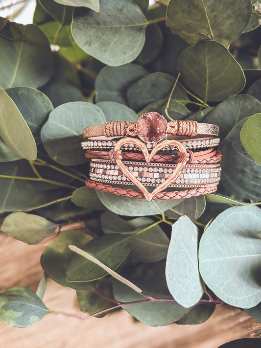 Beautiful Heart Leather Bracelet