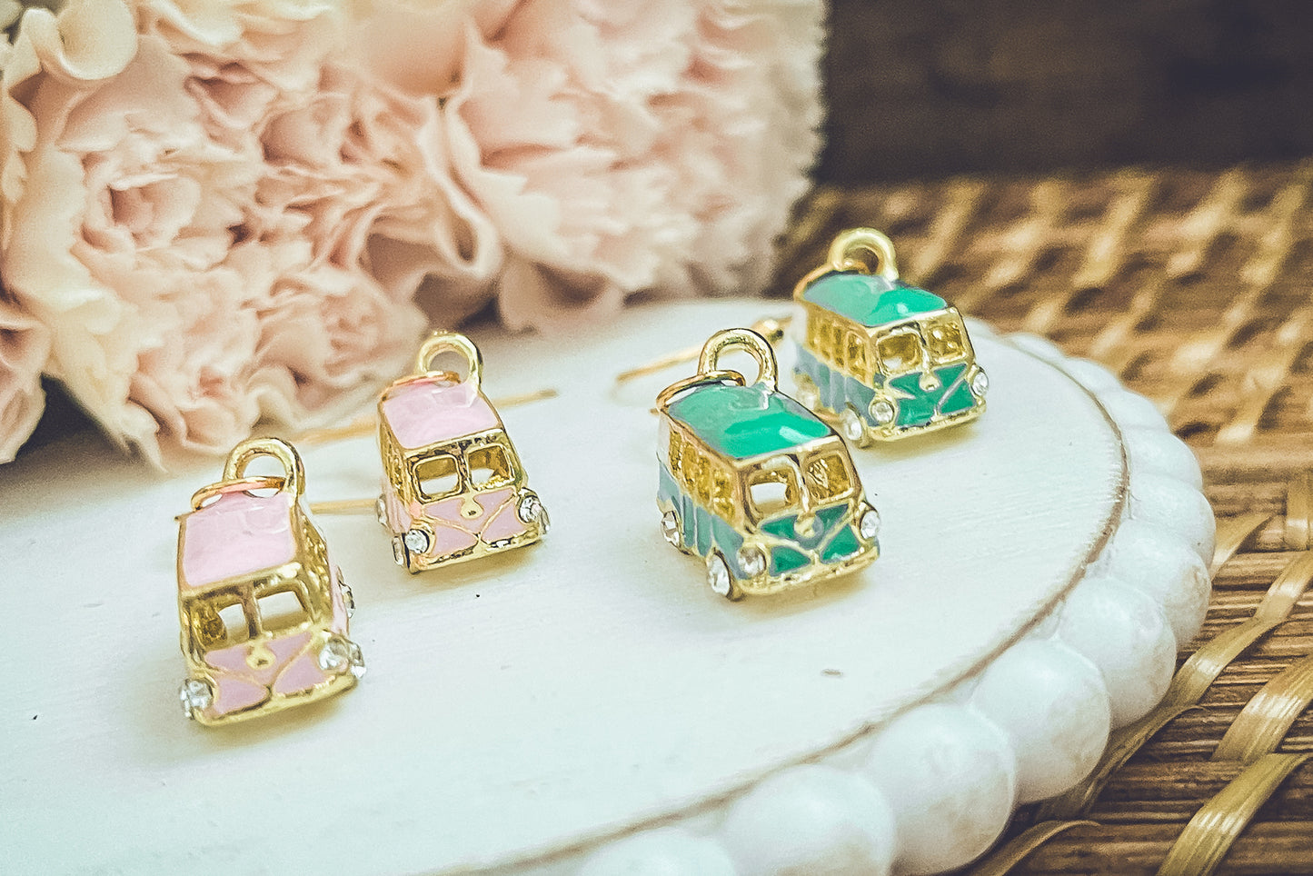 Adorable Vintage Van Earrings