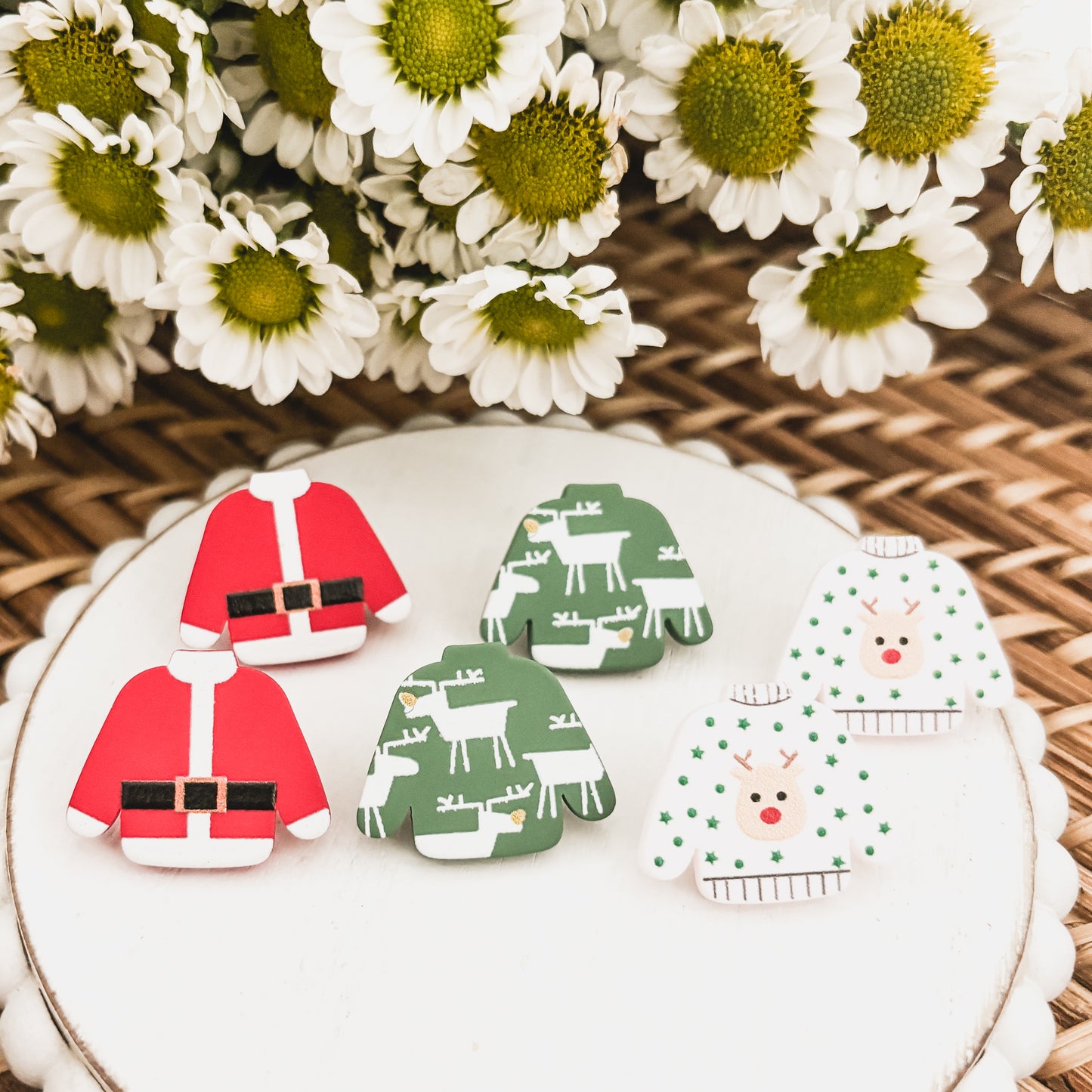 Adorable Christmas Stud Earring Set - Set of 3