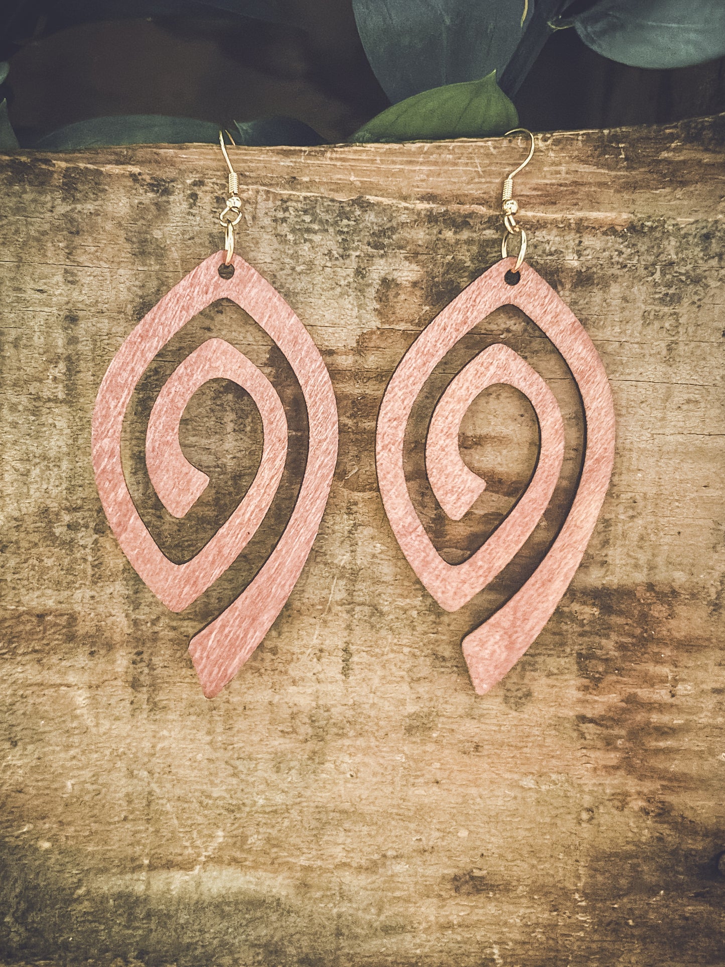 Beautiful Boho Wooden Drop Earrings