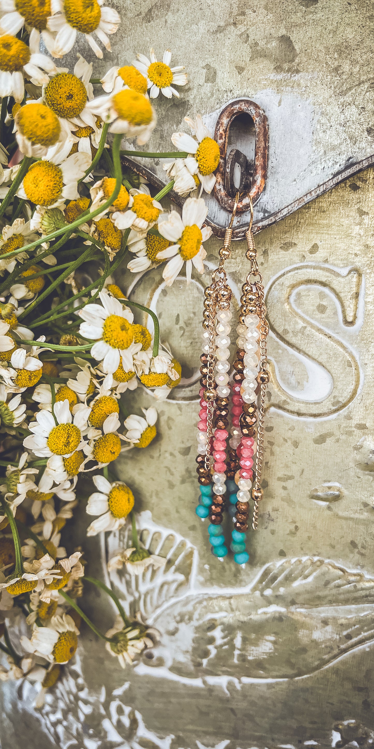 Beautiful Beaded Dangle Earrings