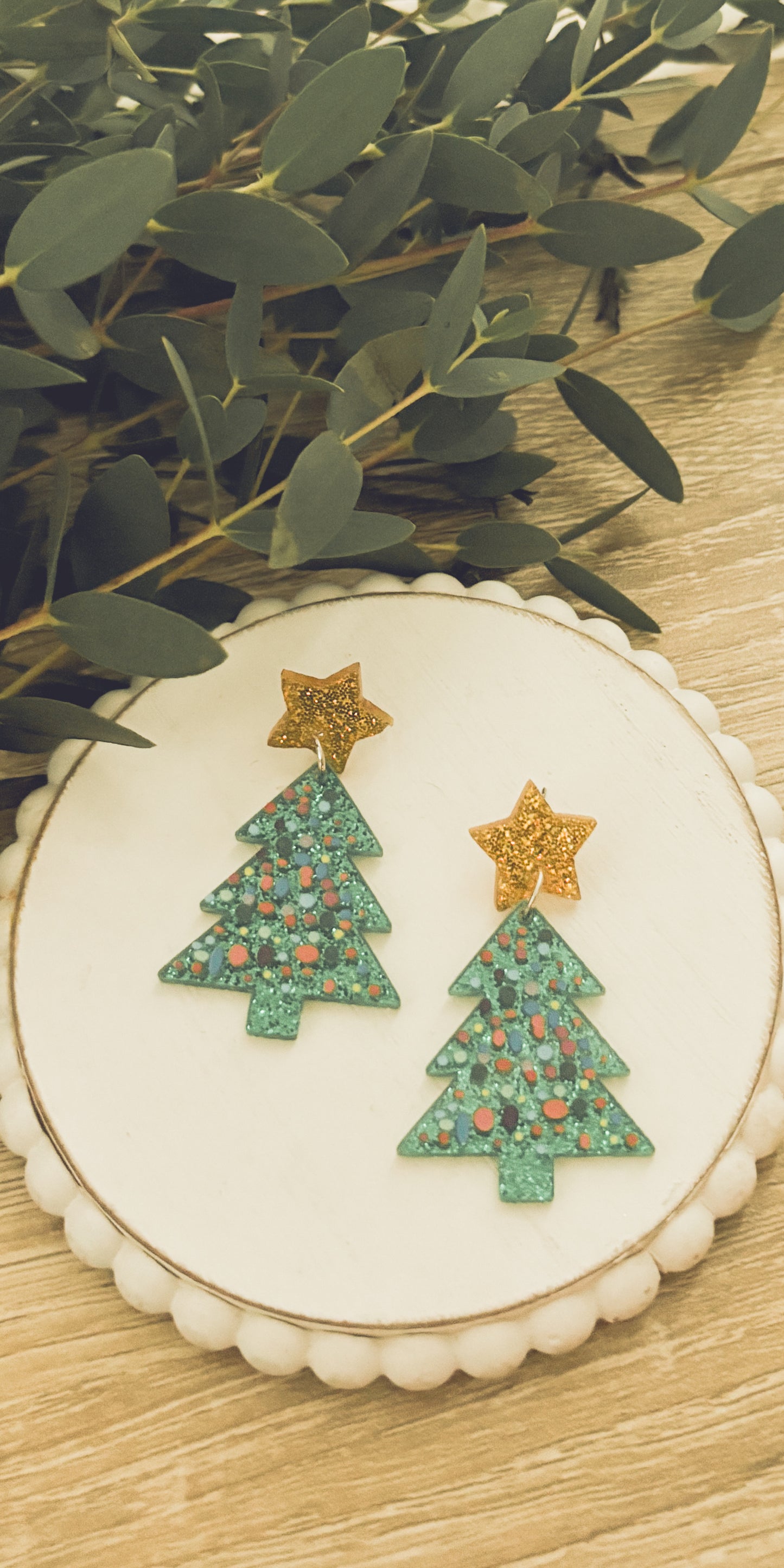 Beautiful Acrylic Christmas Tree Earrings