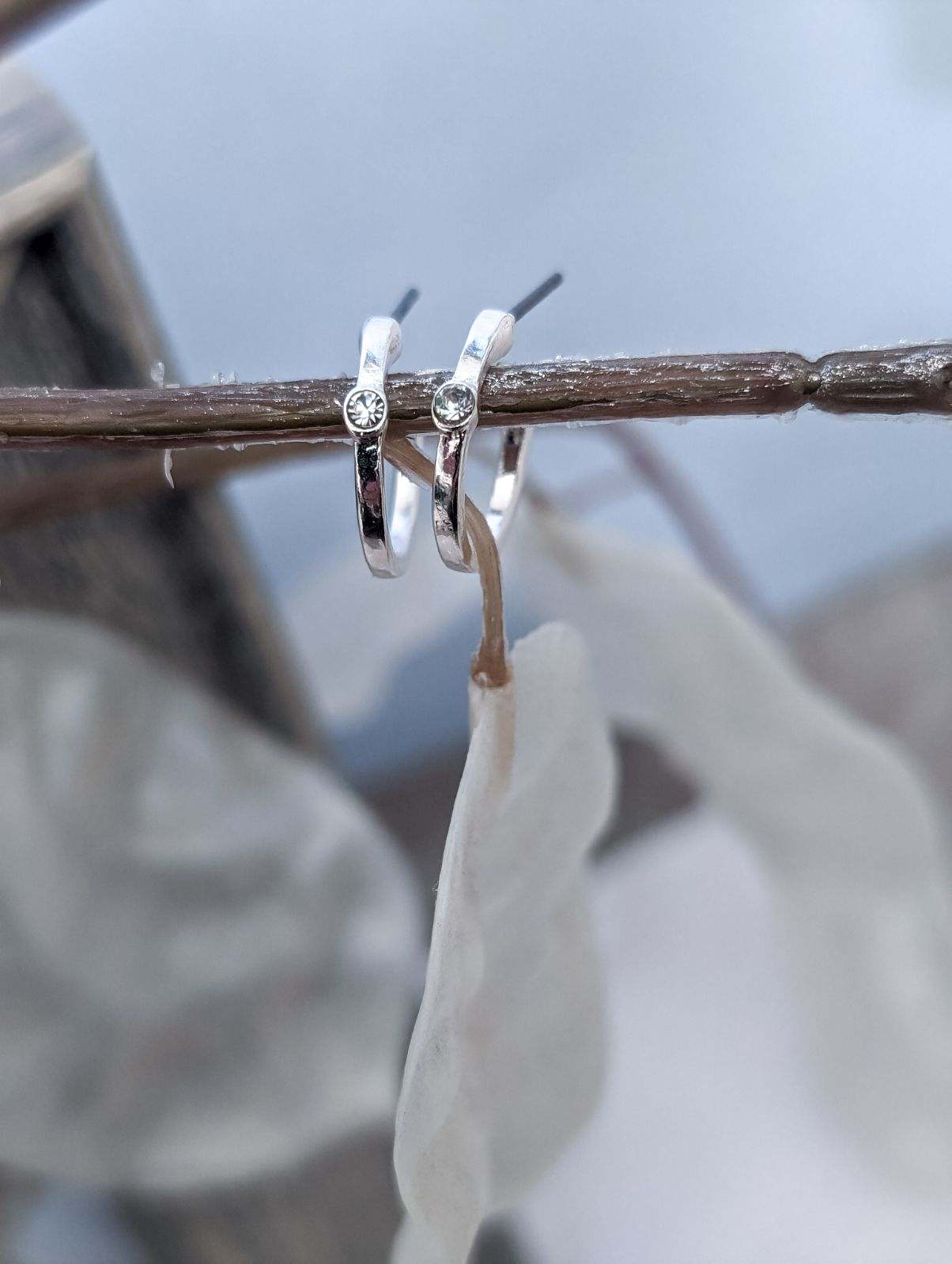 Beautiful 5 Pair Set of Silver Hoop Earrings