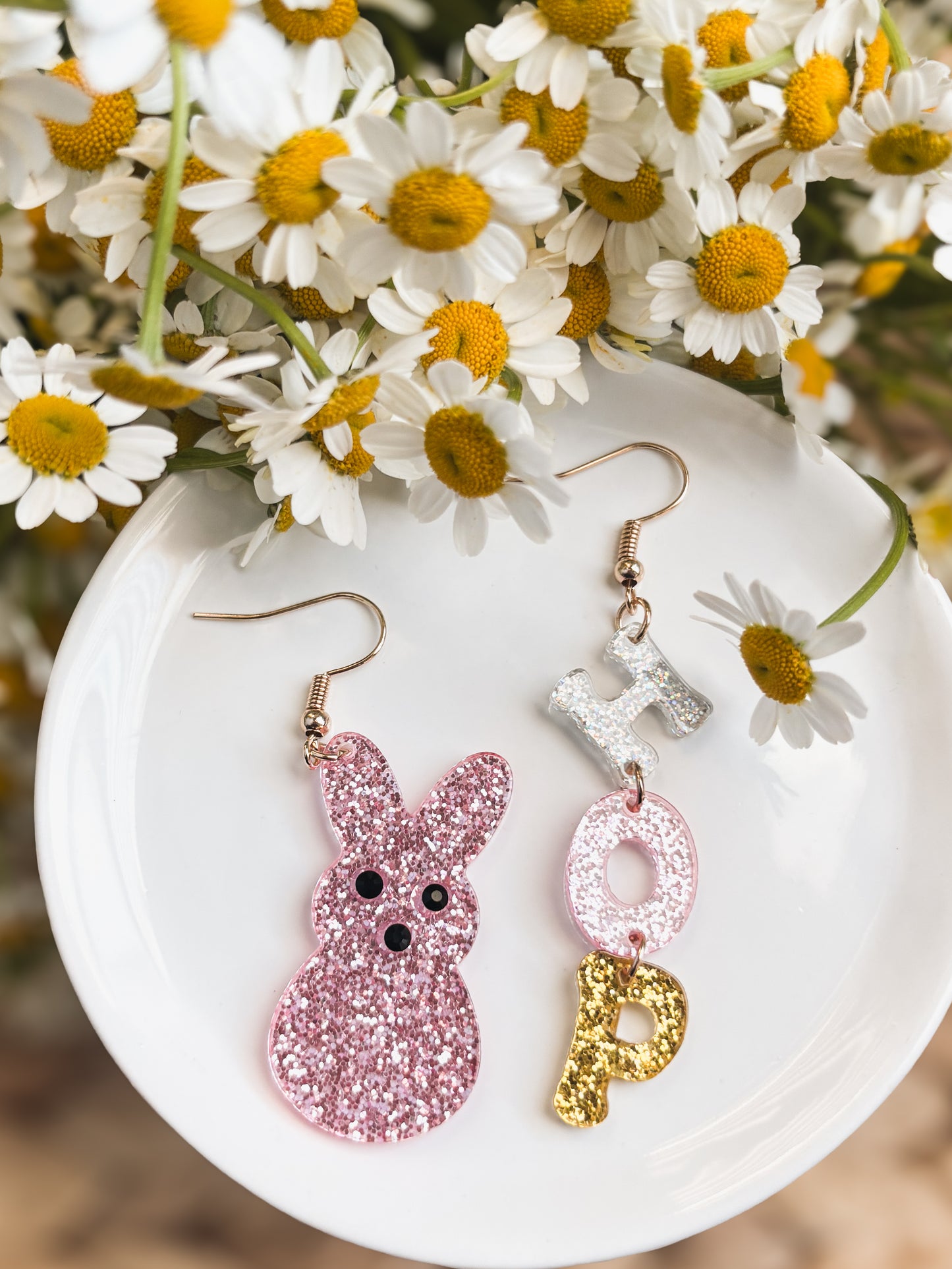 Adorable Acrylic Bunny Hop Earrings