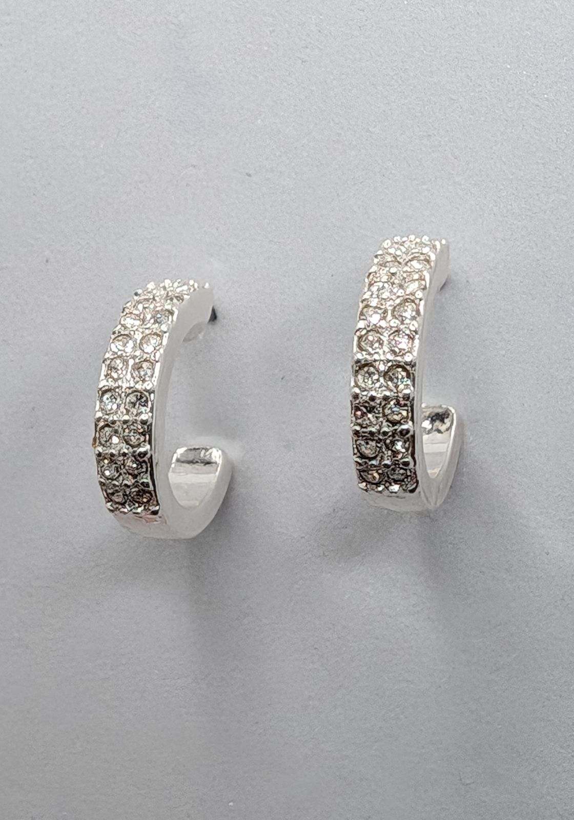 Beautiful 5 Pair Set of Silver Hoop Earrings