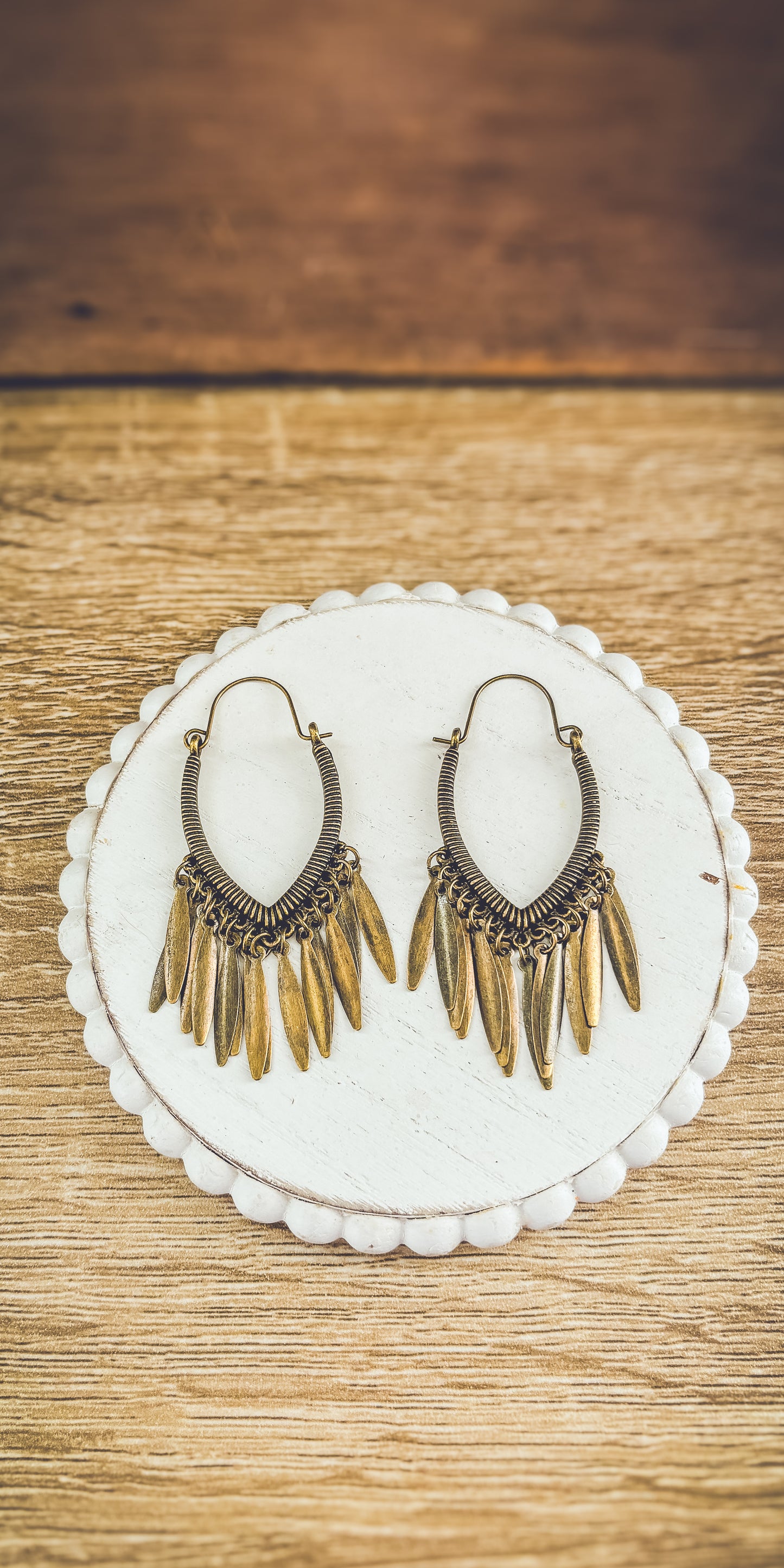 Beautiful Boho Copper Drop Earrings