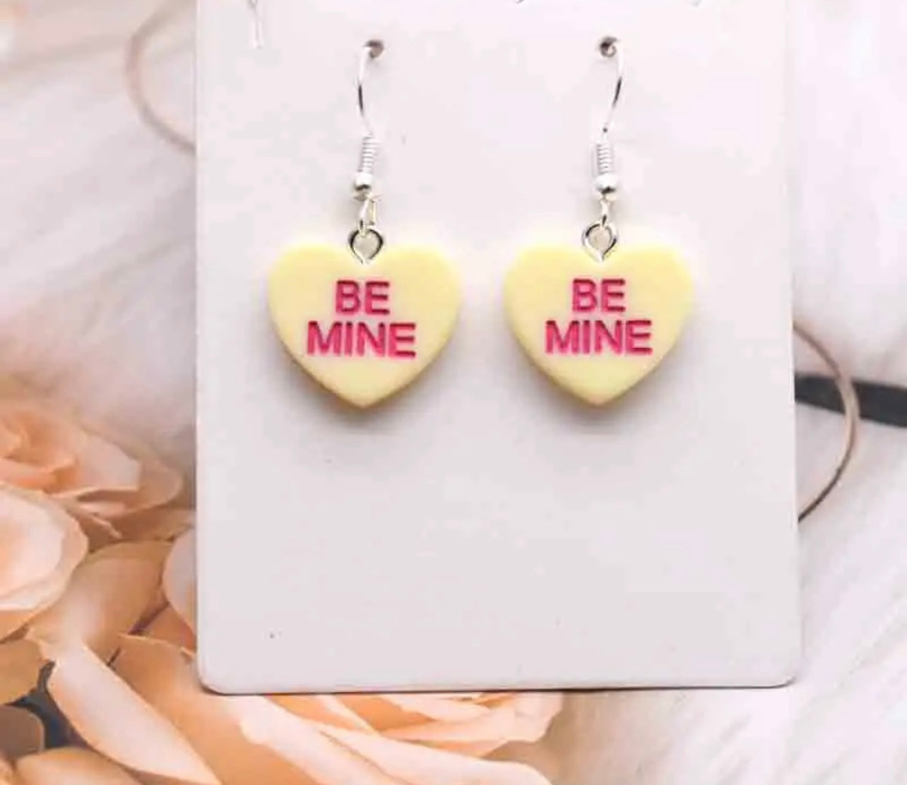 Beautiful Candy Heart Valentines Earrings