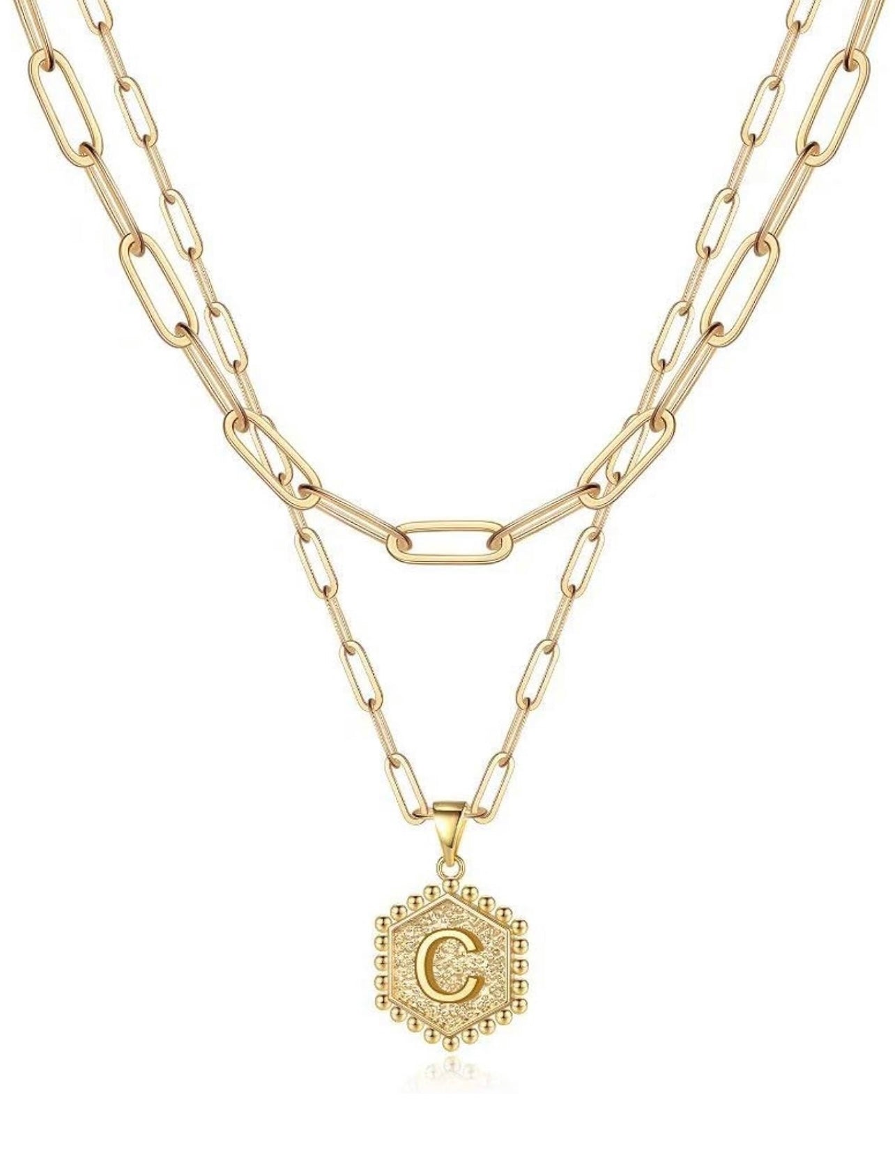 Beautiful Gold Layered Initial Necklace