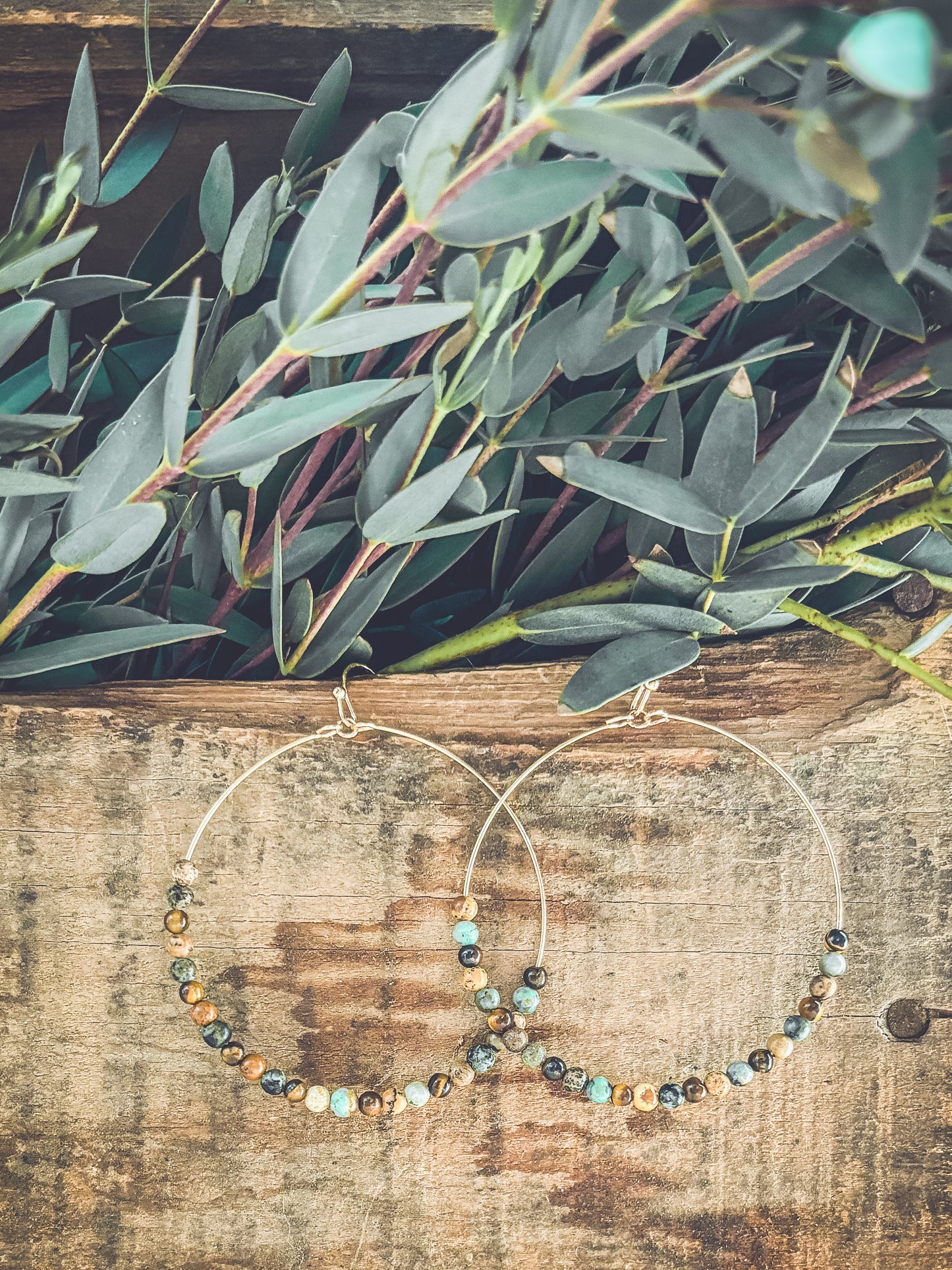 Beautiful Beaded Hoop Earrings