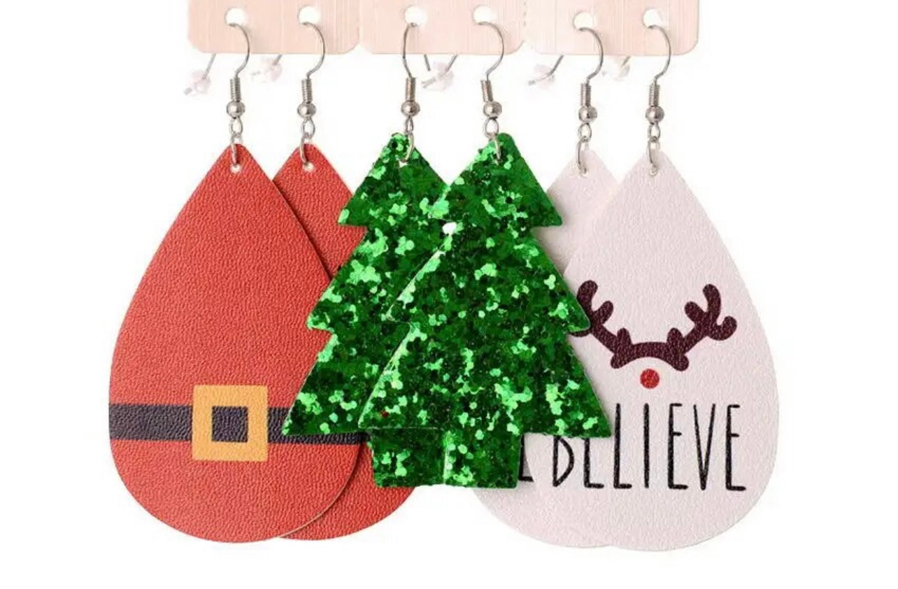 Adorable Christmas Drop Earring Set
