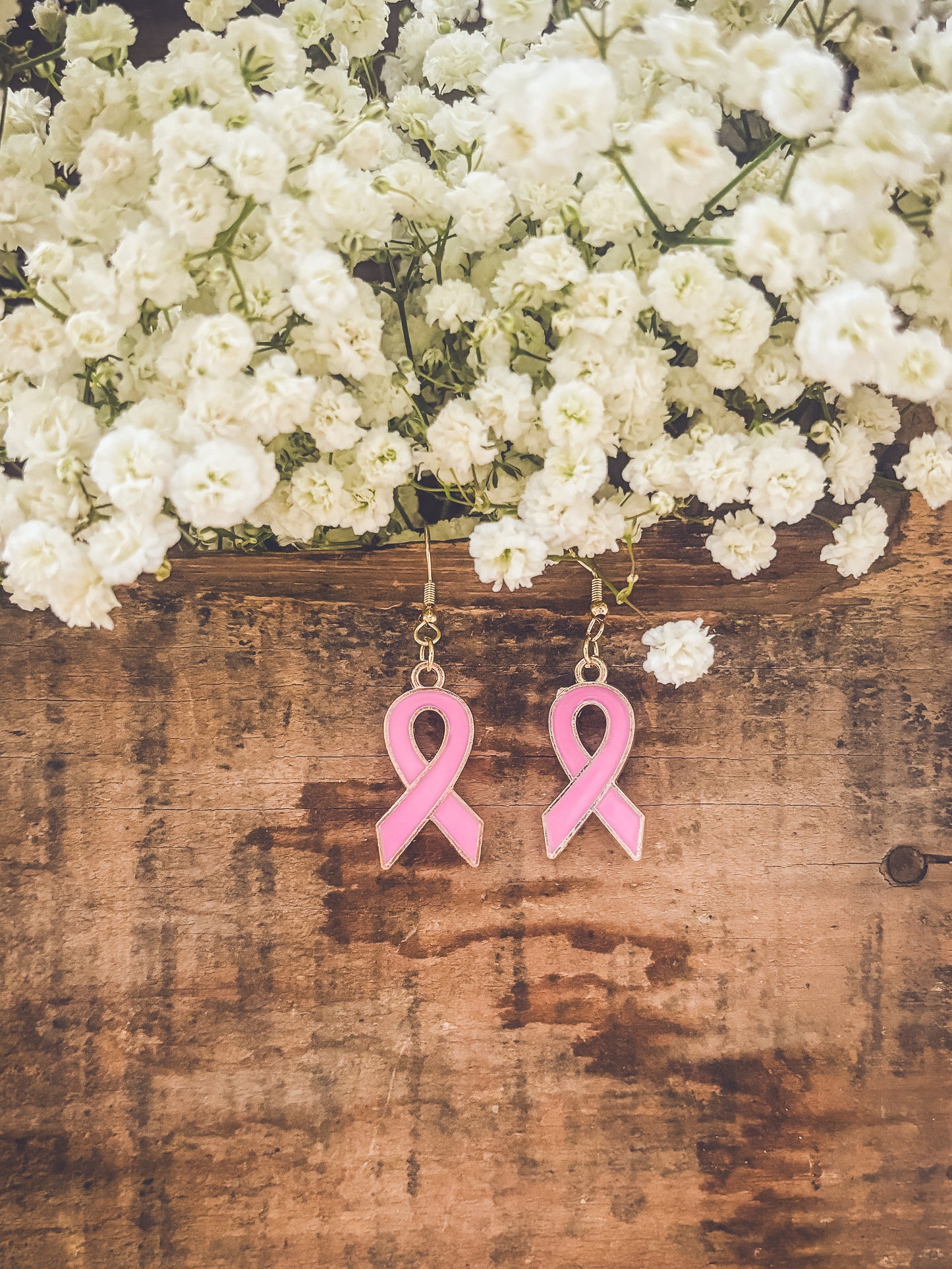 Beautiful Pink Ribbon Earrings (Dark or Light)