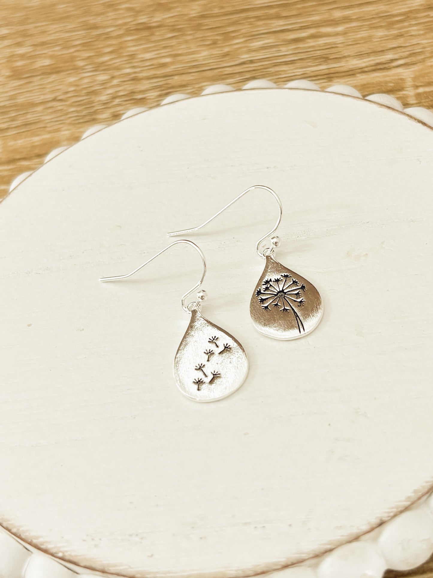 Beautiful Dainty Dandelion Drop Earrings