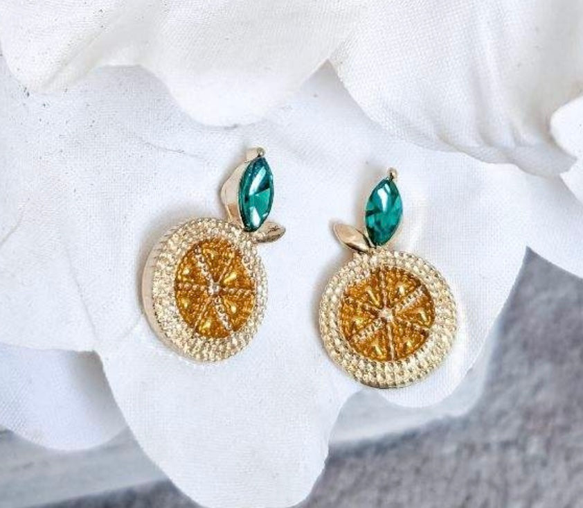 Adorable Lemon Stud Earrings