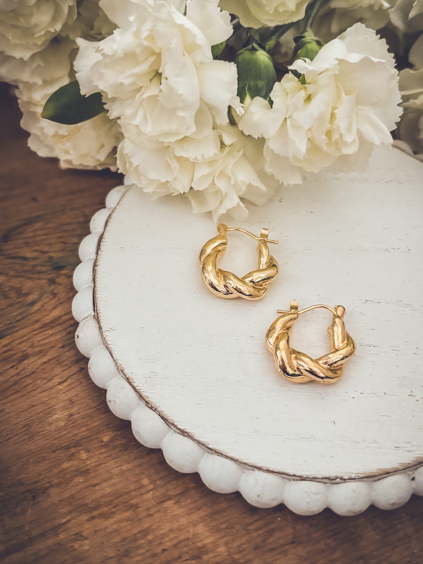 Beautiful Chunky Gold Twist Earrings