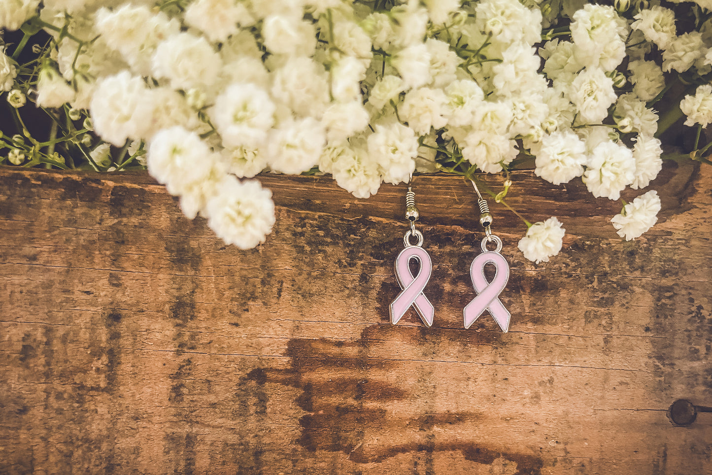 Beautiful Pink Ribbon Earrings (Dark or Light)