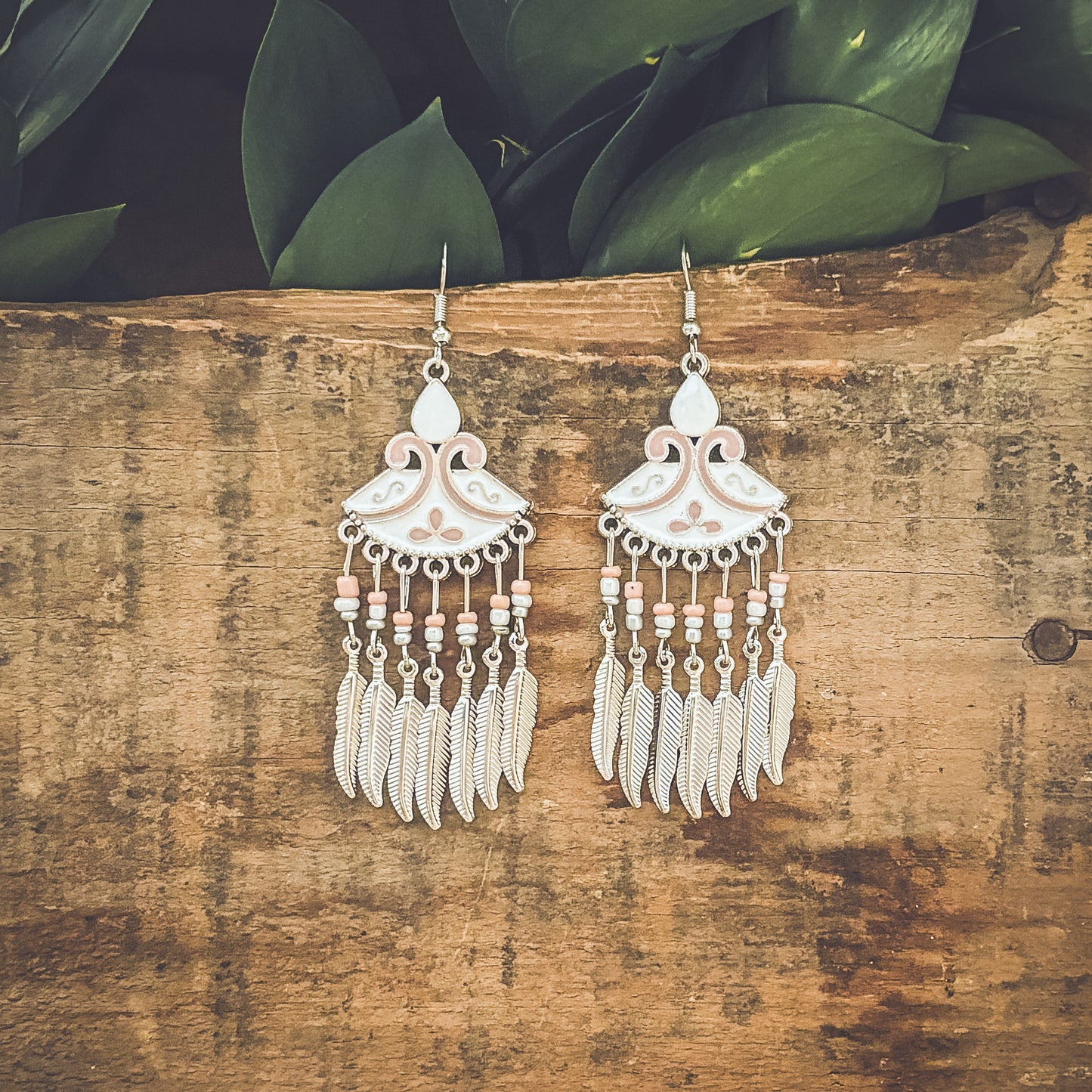 Beautiful White Drop Earrings