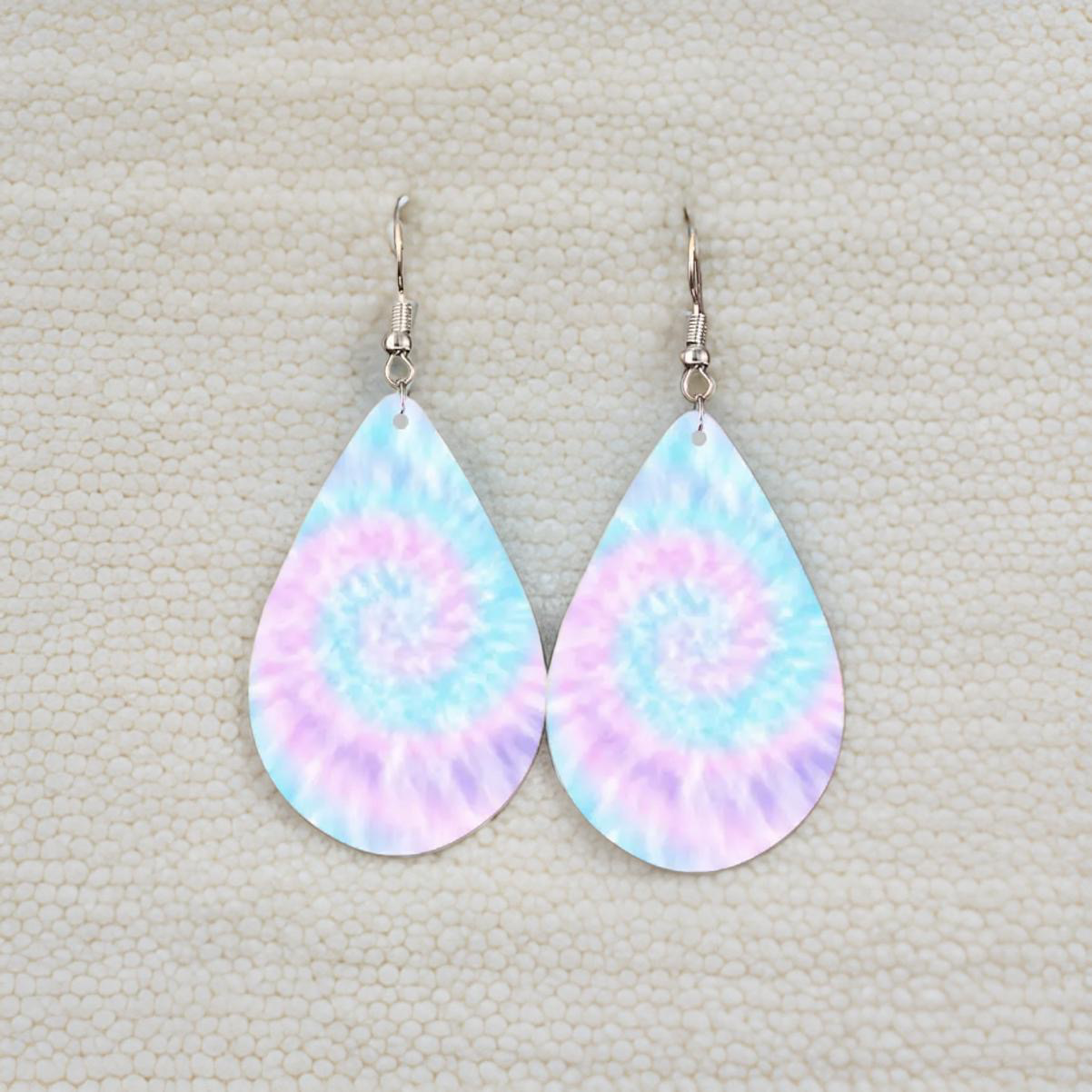 Beautiful Tie Dye Drop Earrings