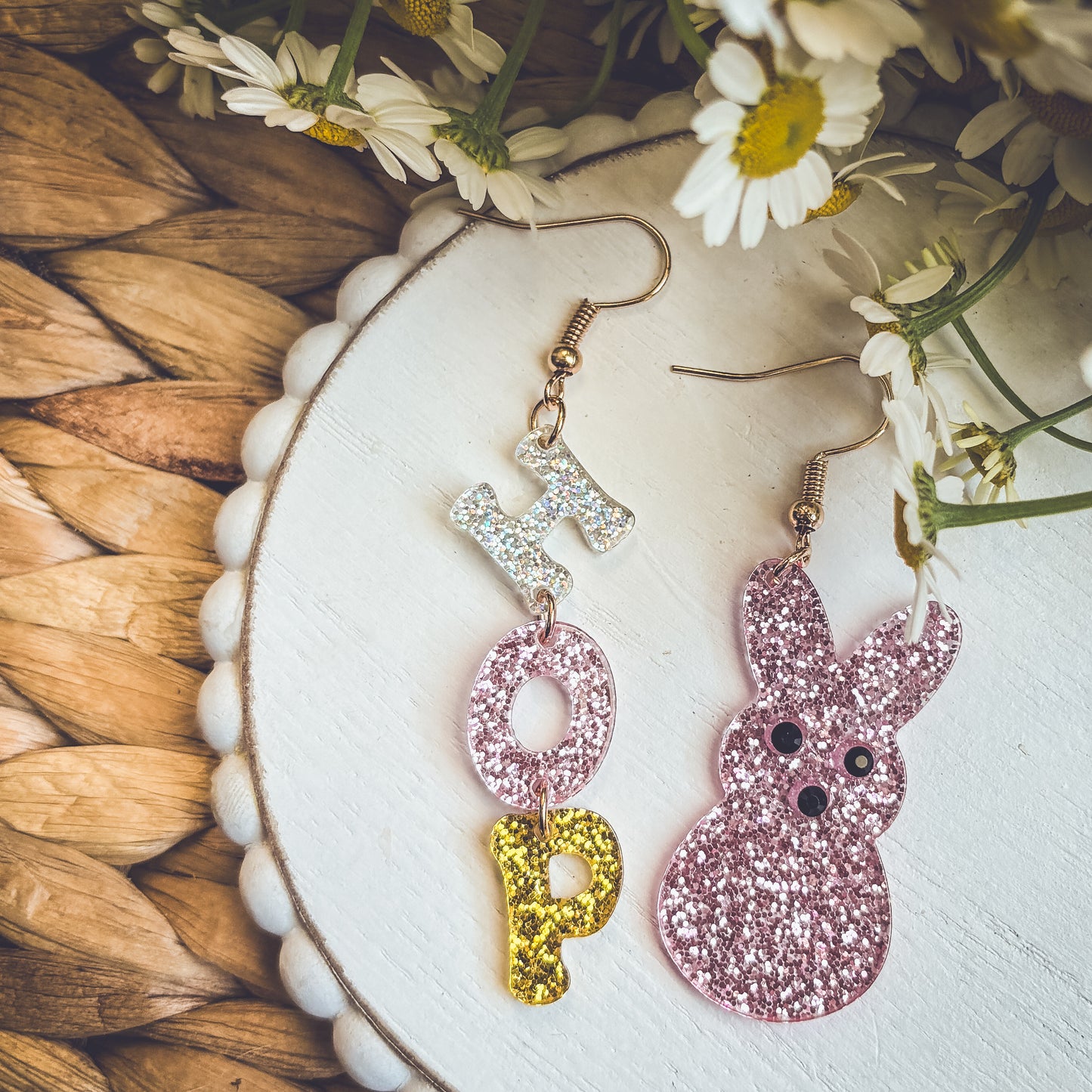 Adorable Acrylic Bunny Hop Earrings