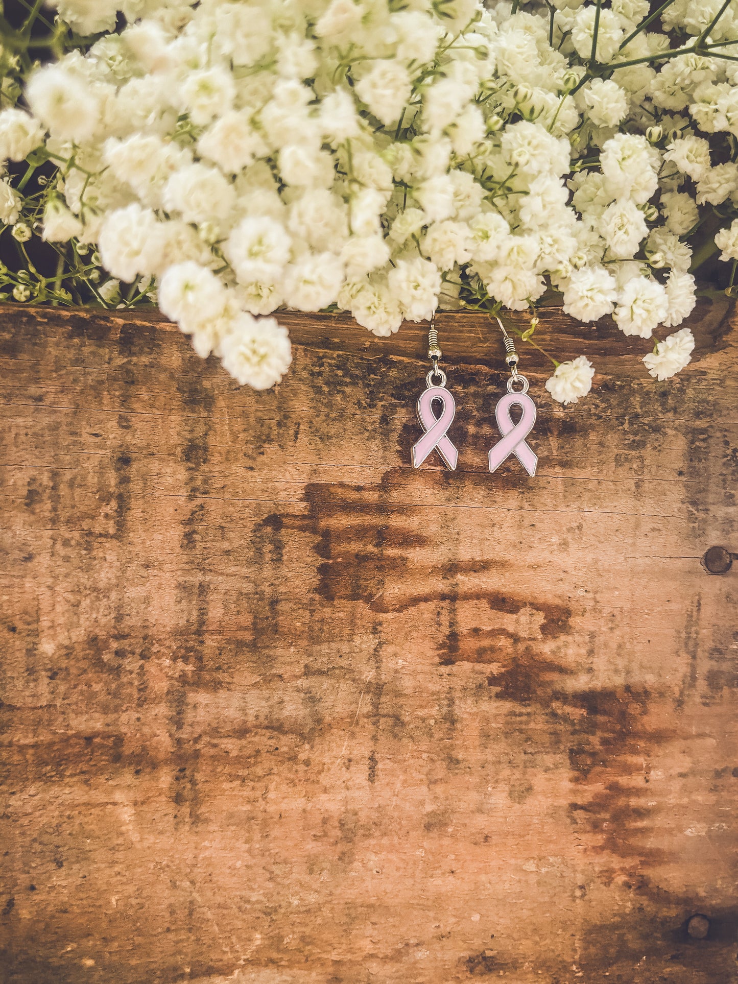 Beautiful Pink Ribbon Earrings (Dark or Light)