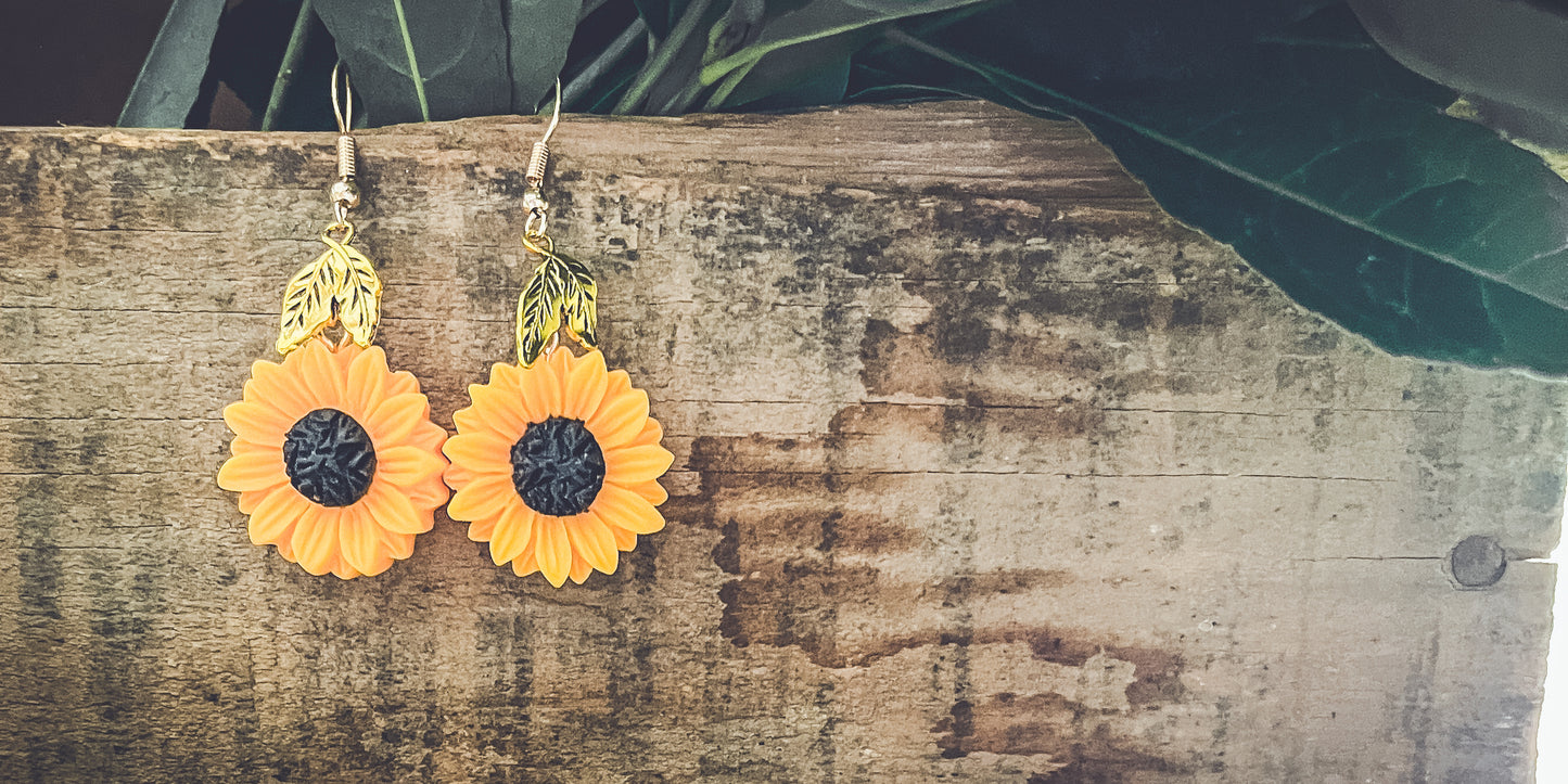 Beautiful Sunflower Earrings