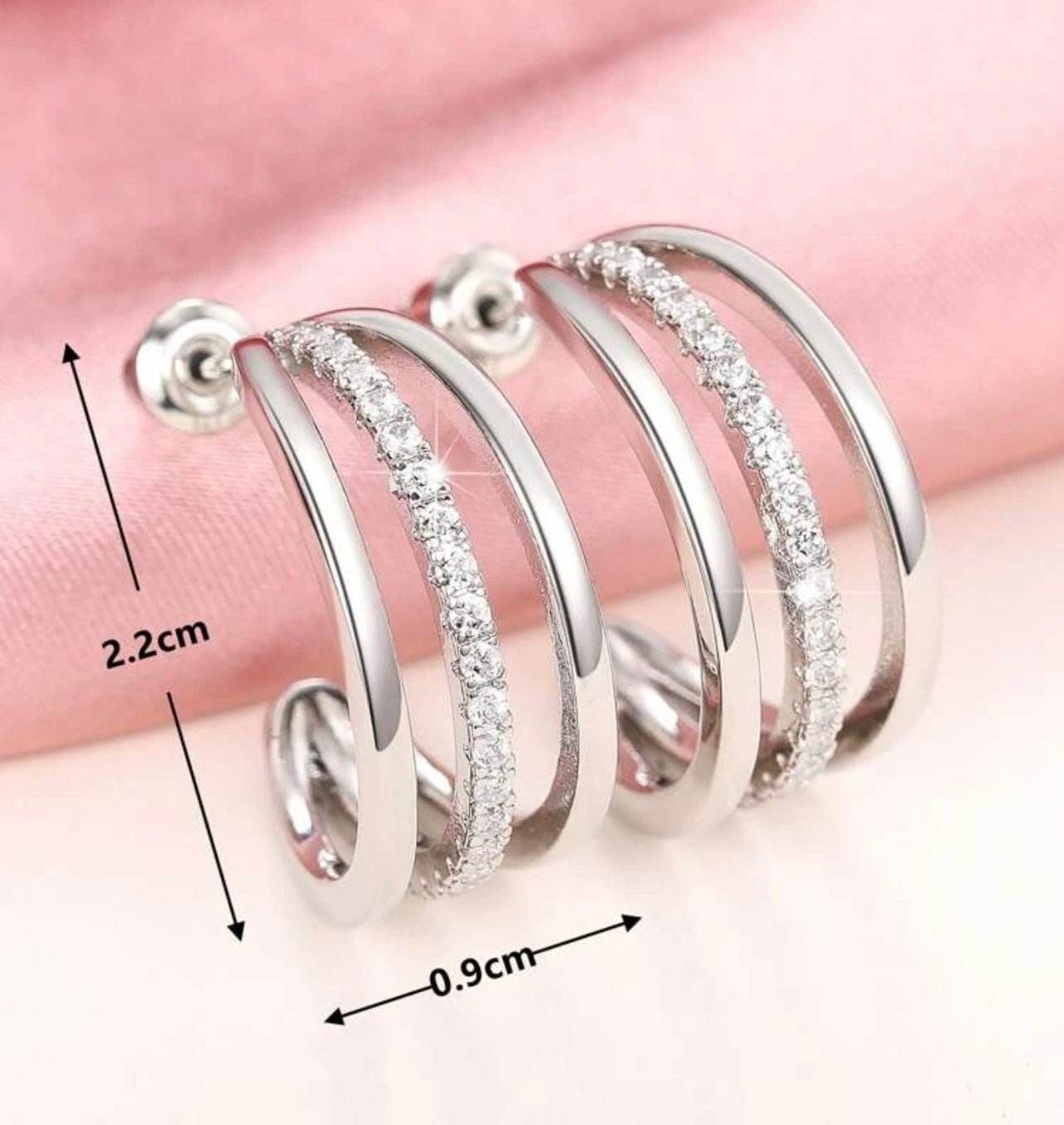 The Everyday Crystal Hoop Hug Earrings