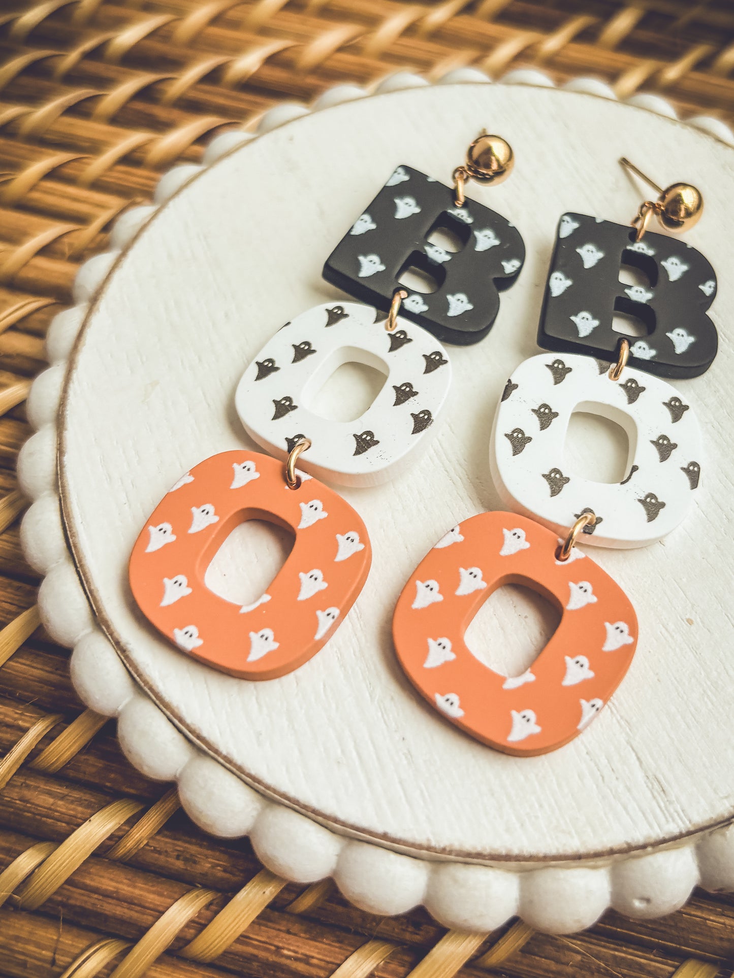 Adorable BOO Halloween Earrings