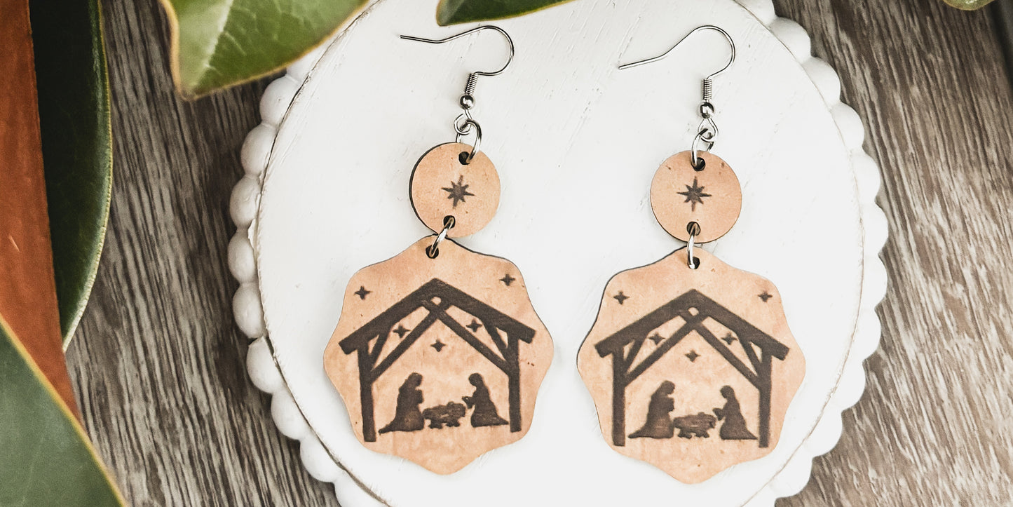 Beautiful Christmas Nativity Earrings