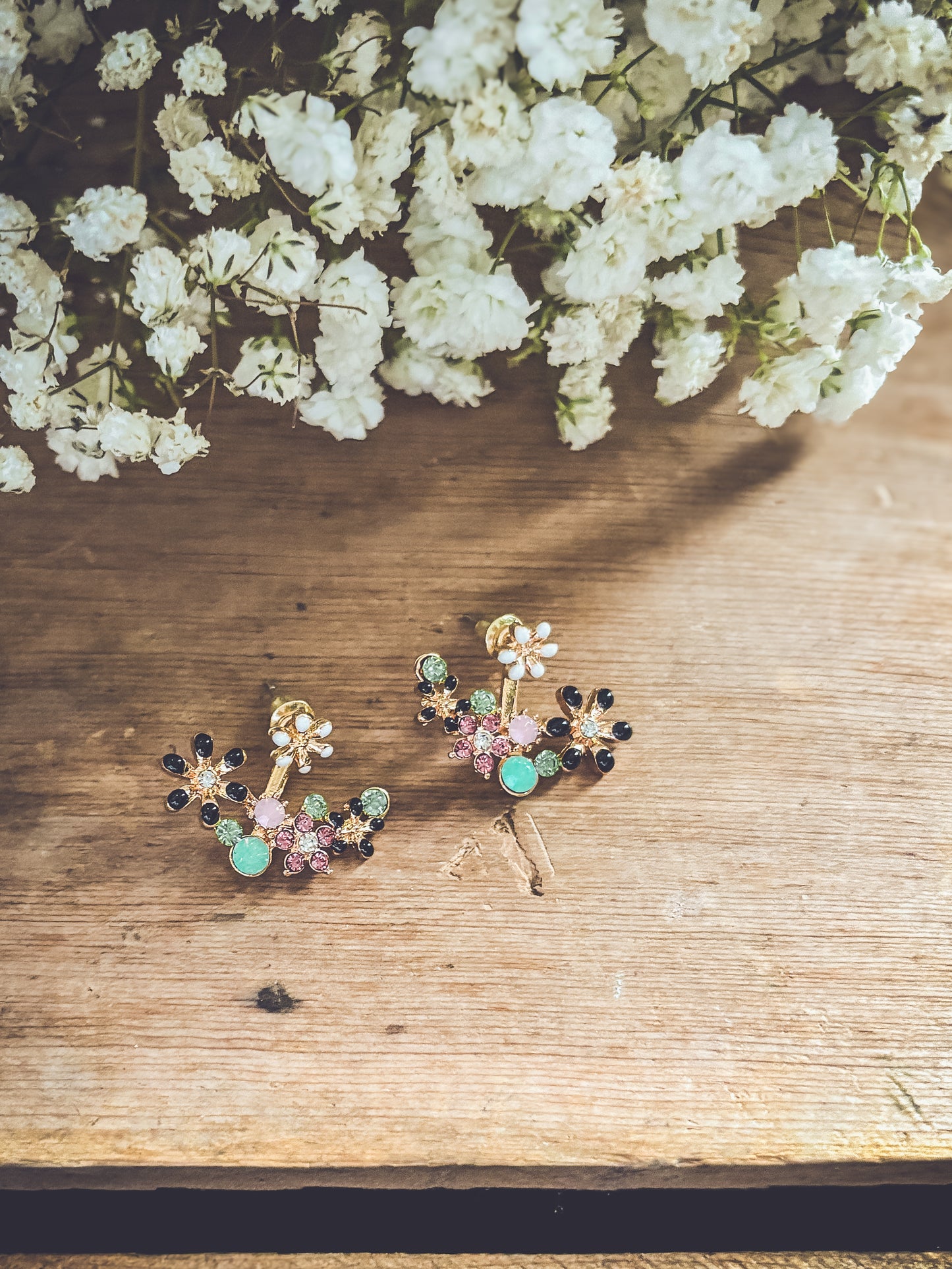 Beautiful Flower Jacket Earrings