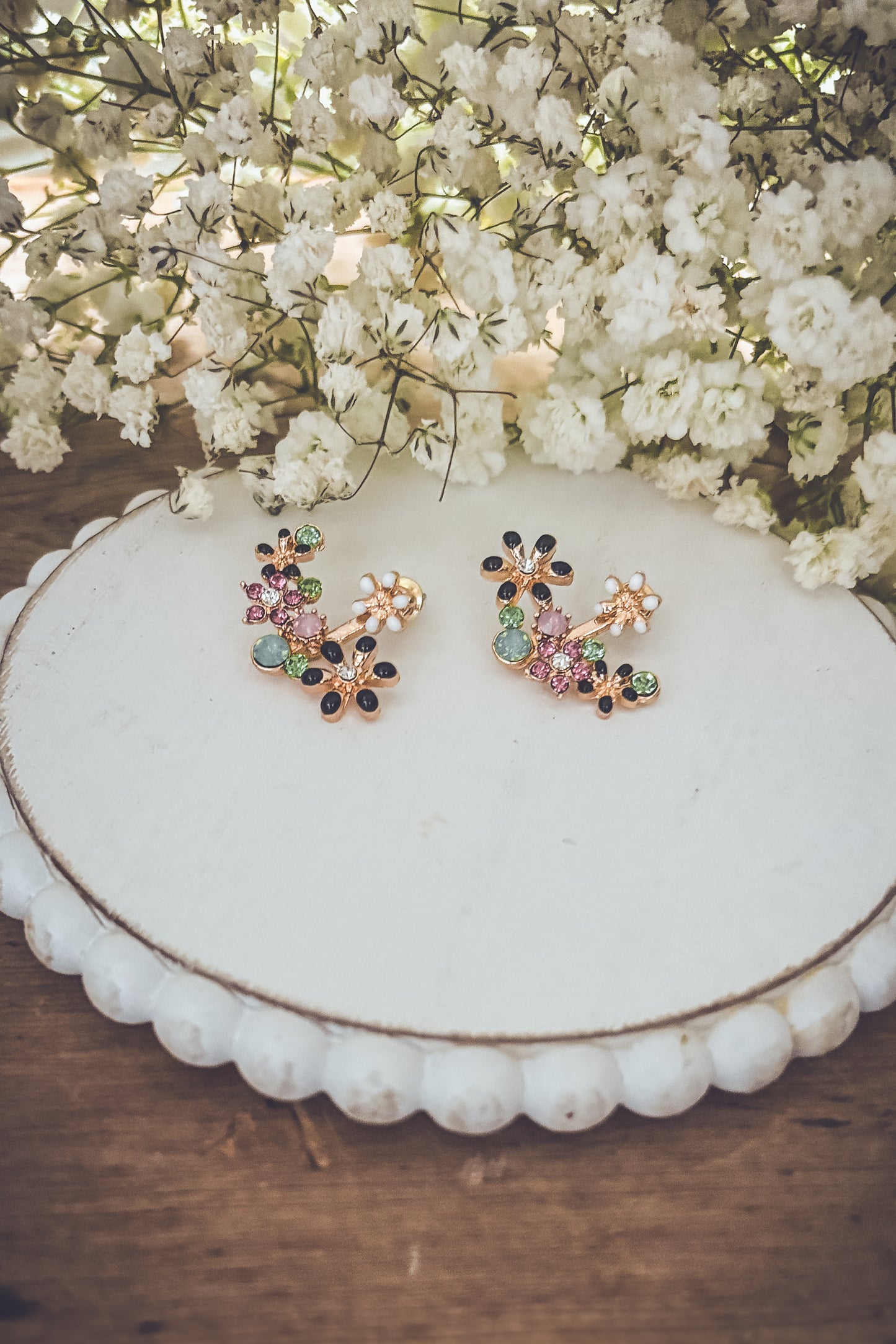 Beautiful Flower Jacket Earrings