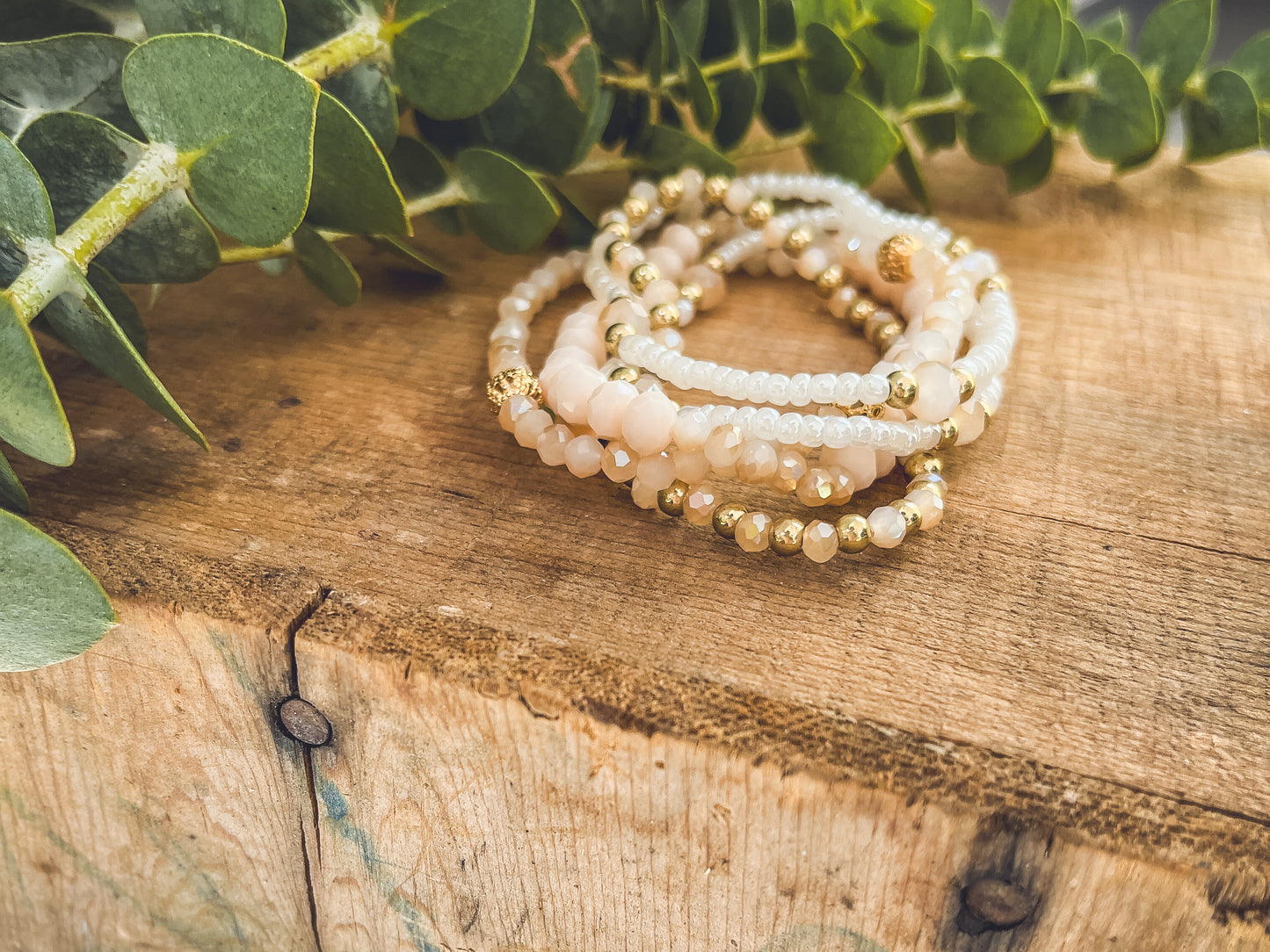 Beautiful Soft Pink Bracelet Set