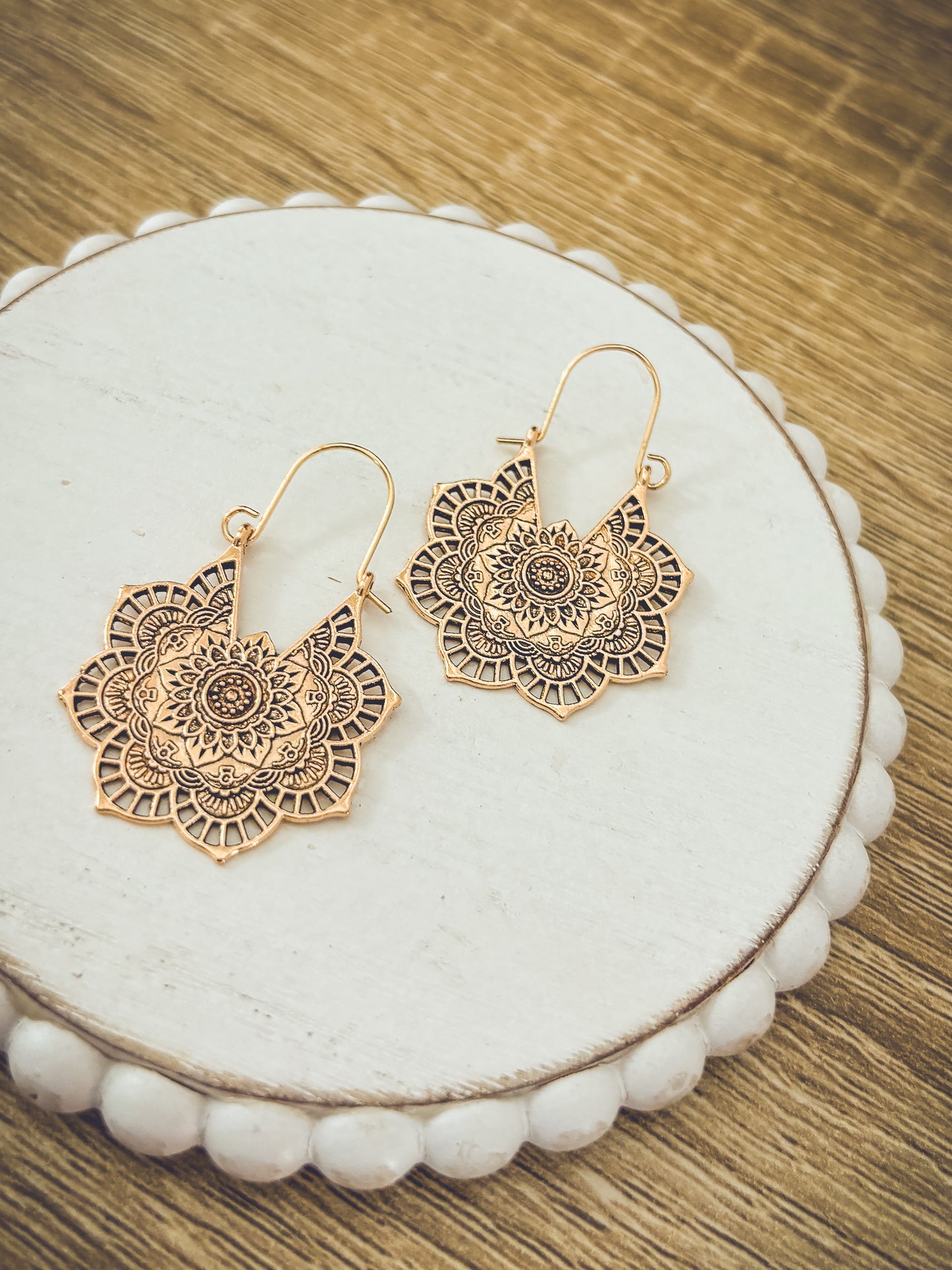 Beautiful Gold or Silver Manadala Earrings