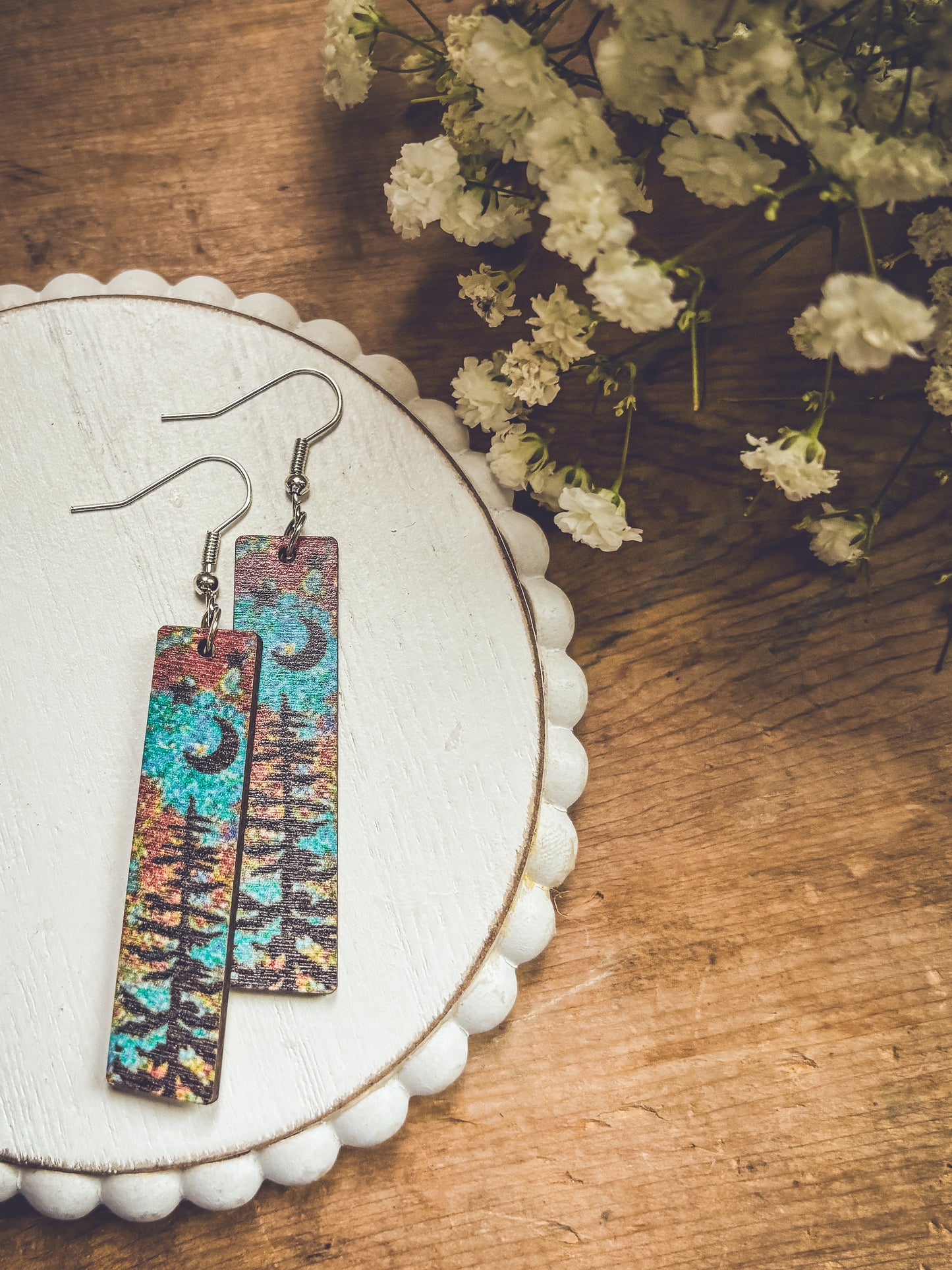 Beautiful Starry Night Drop Earrings