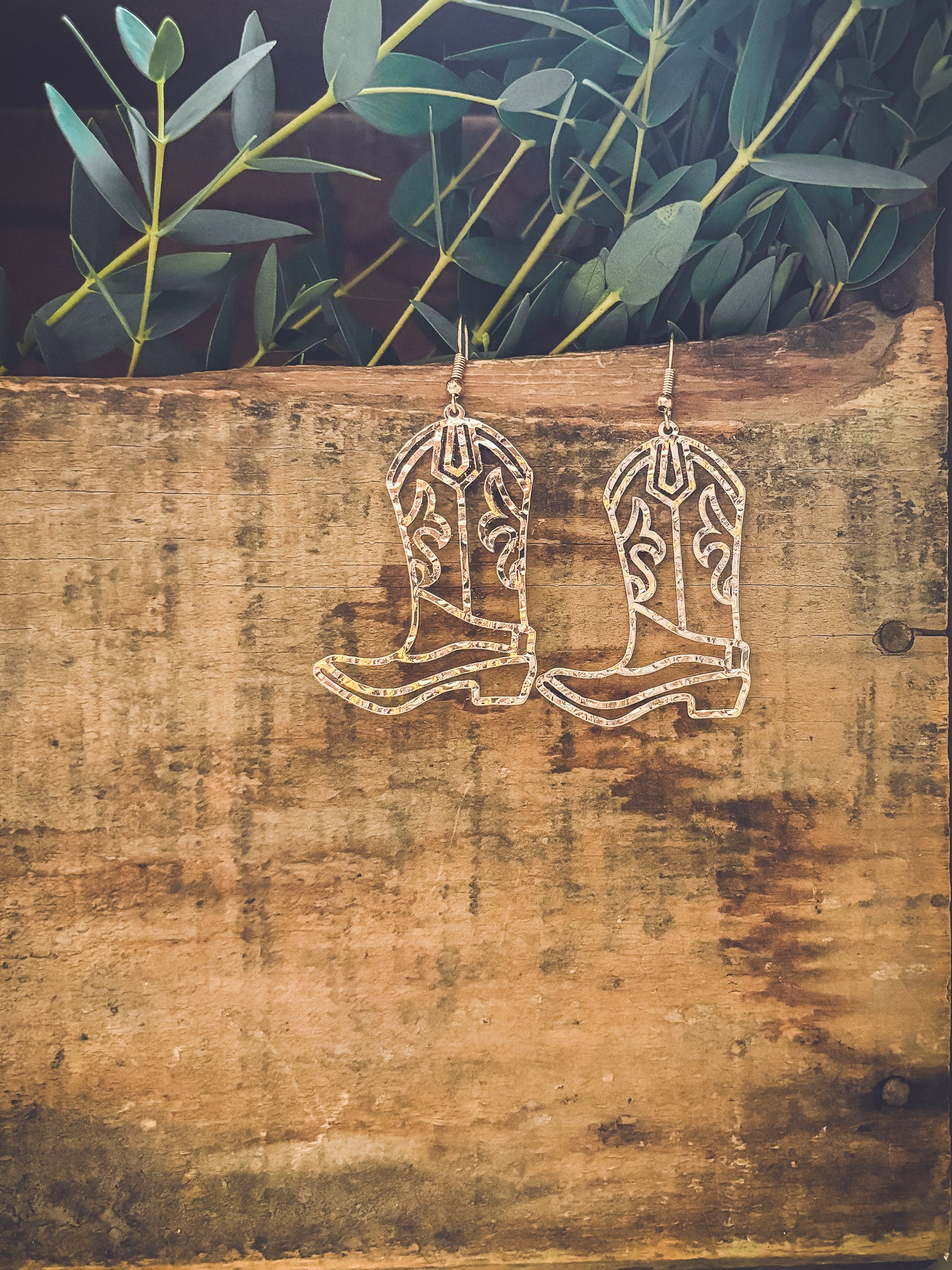 Beautiful Cowboy Boot Earrings - Gold or Silver